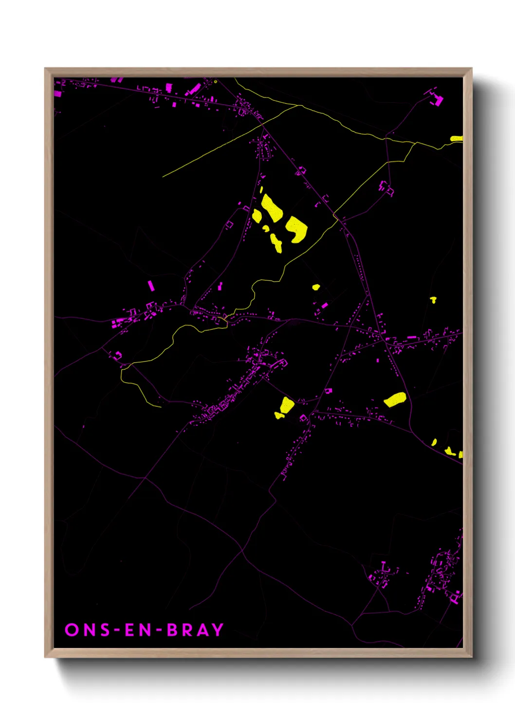 Une affiche de carte sur Ons-en-Bray