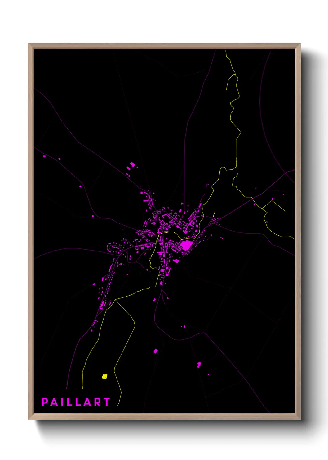 Une affiche de carte sur Paillart