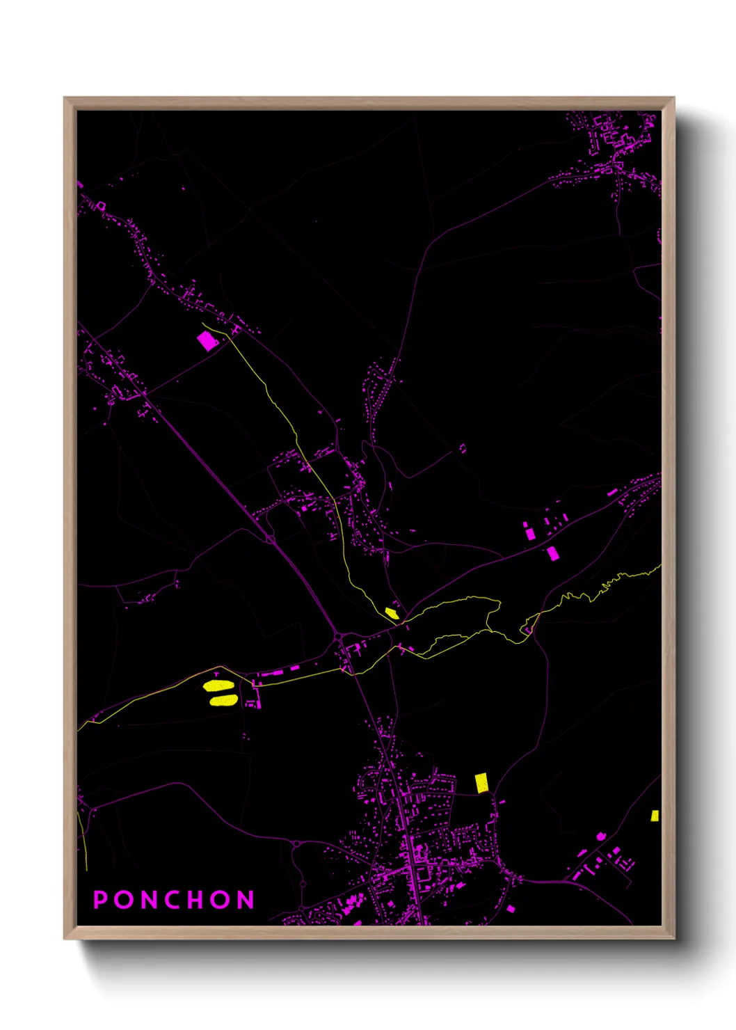 Une affiche de carte sur Ponchon