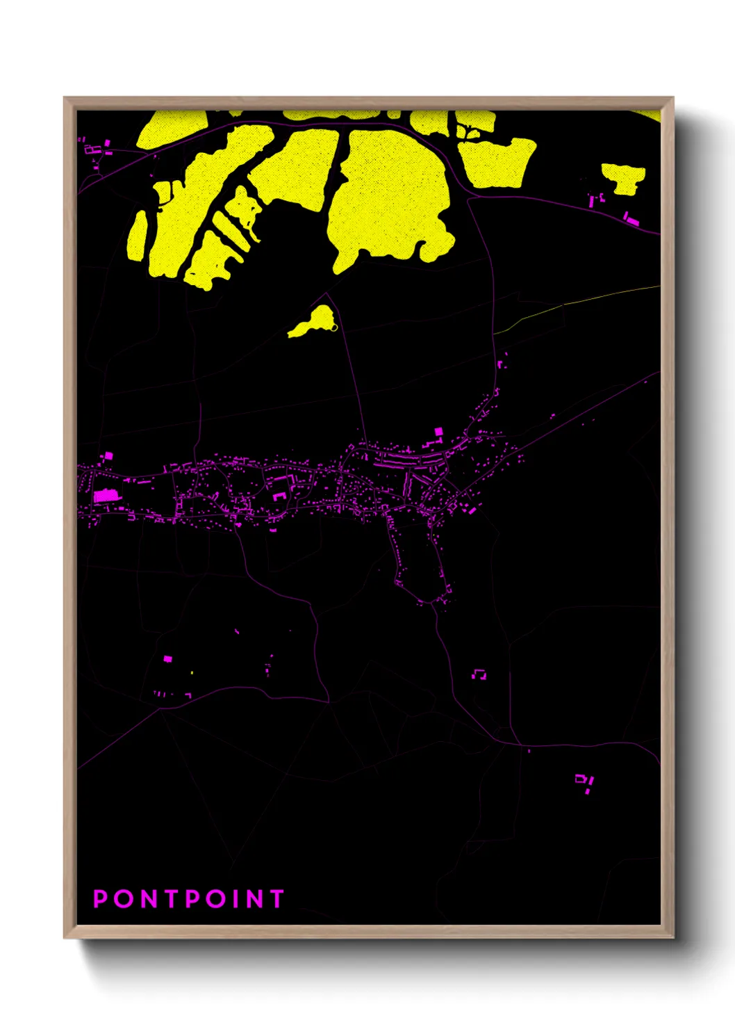Une affiche de carte sur Pontpoint