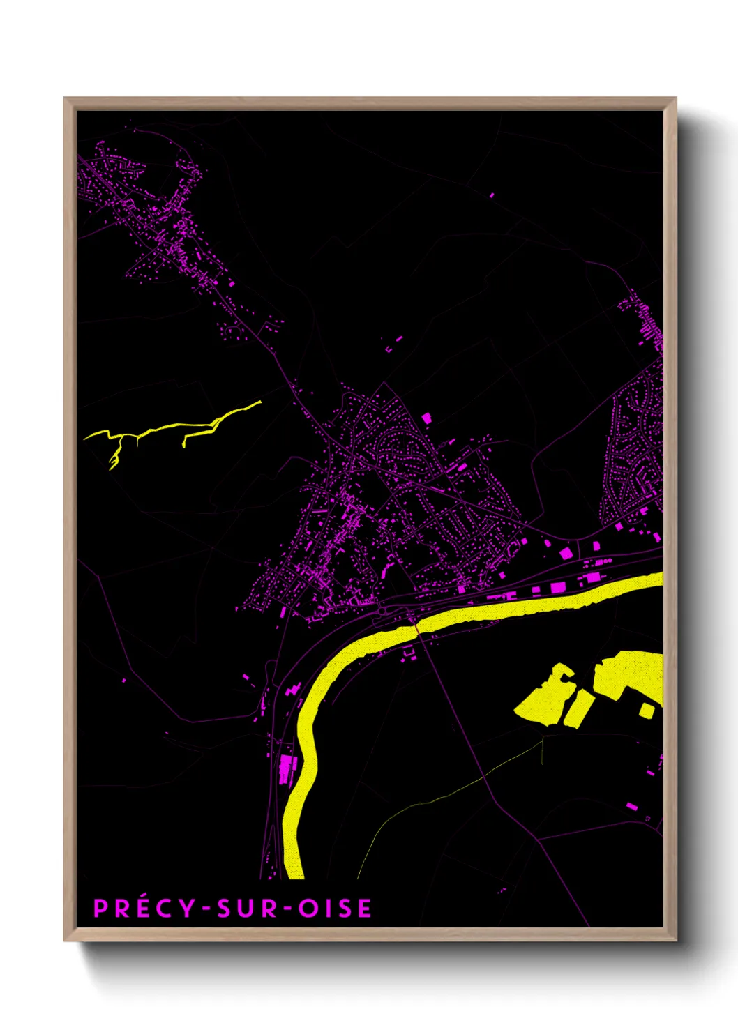 Une affiche de carte sur Précy-sur-Oise