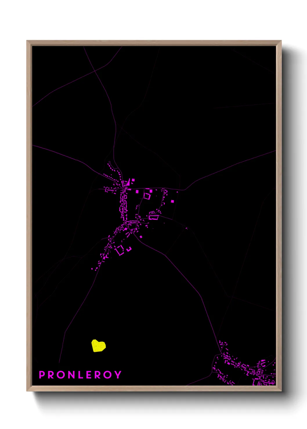 Une affiche de carte sur Pronleroy