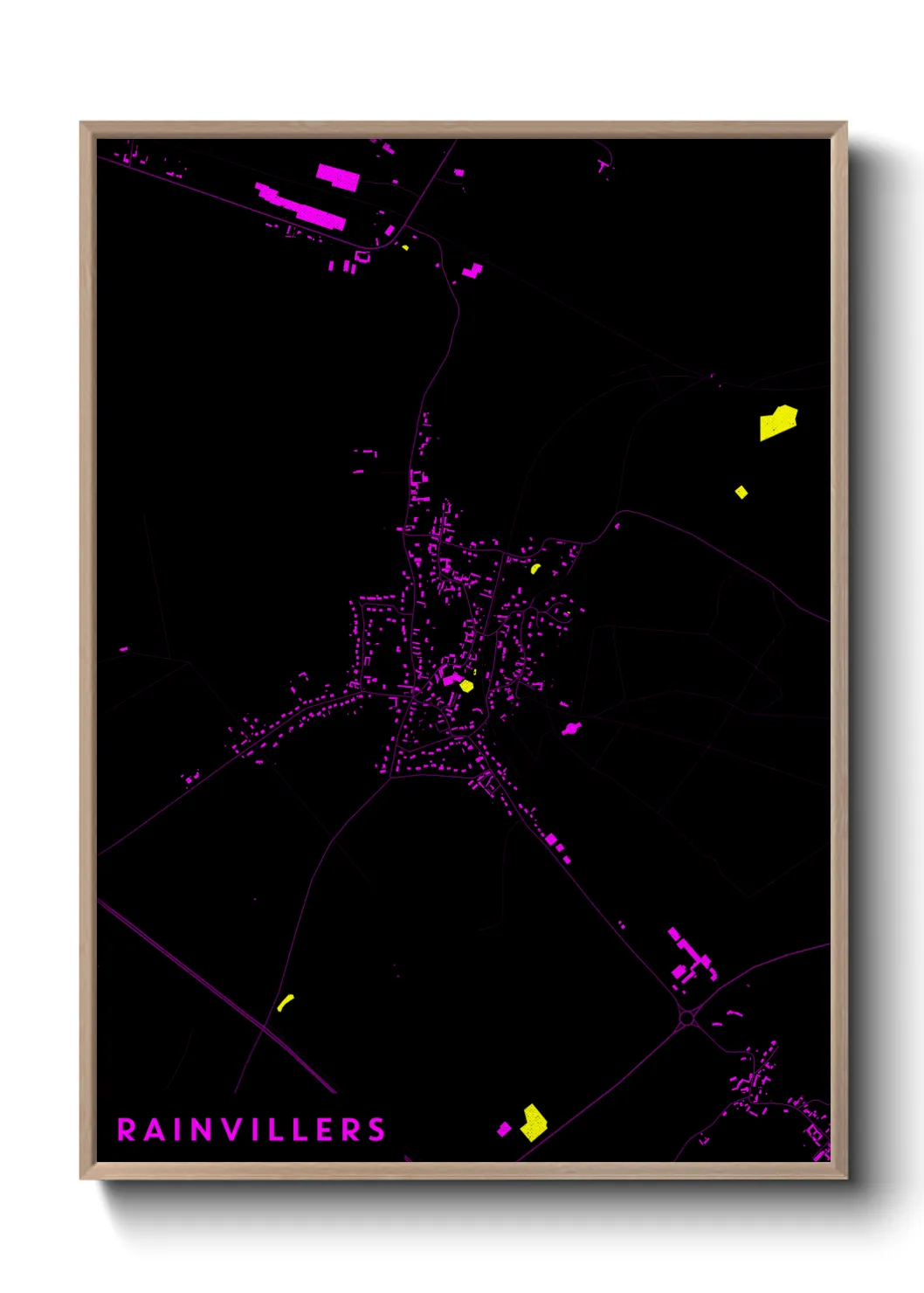 Une affiche de carte sur Rainvillers