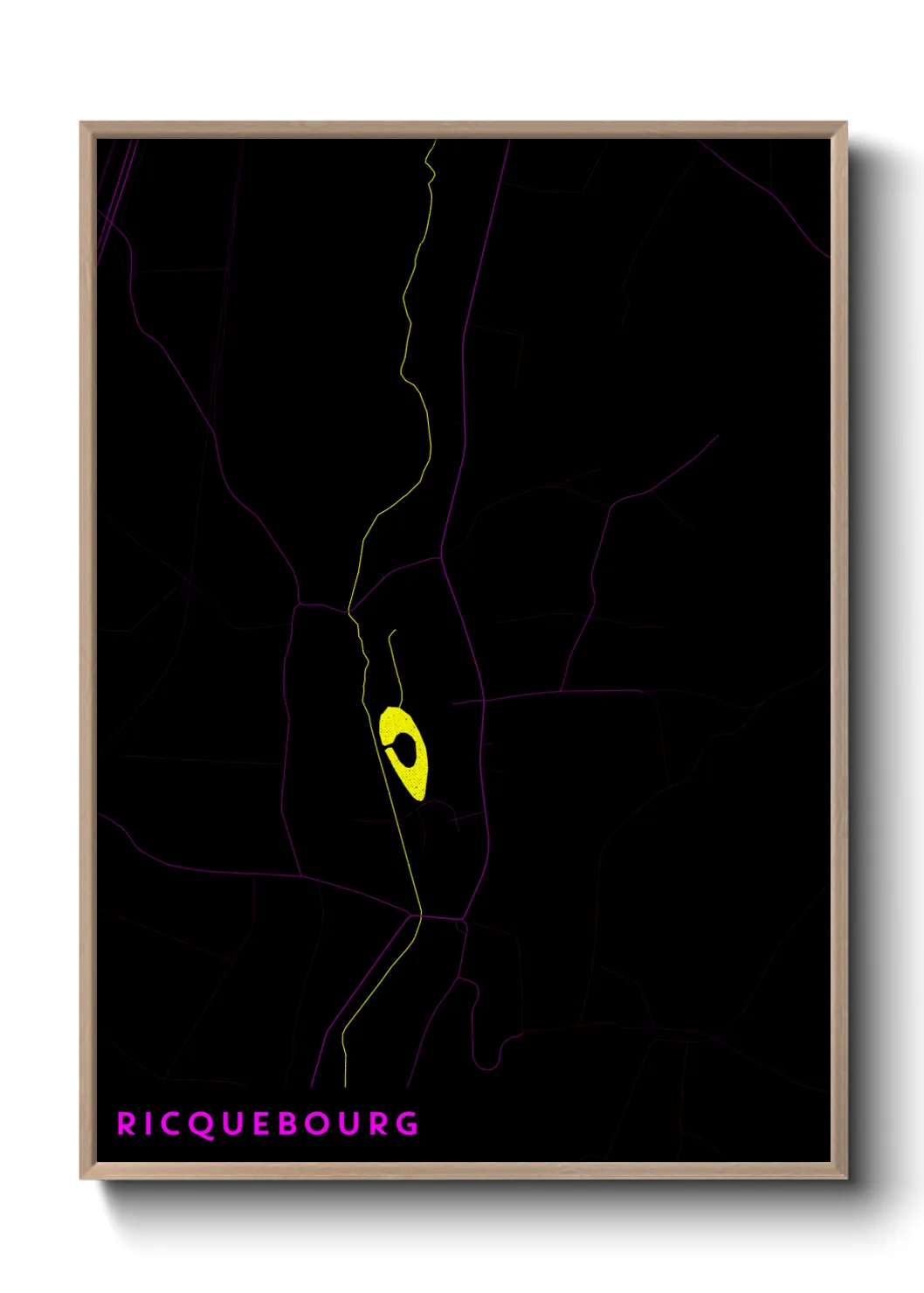 Une affiche de carte sur Ricquebourg