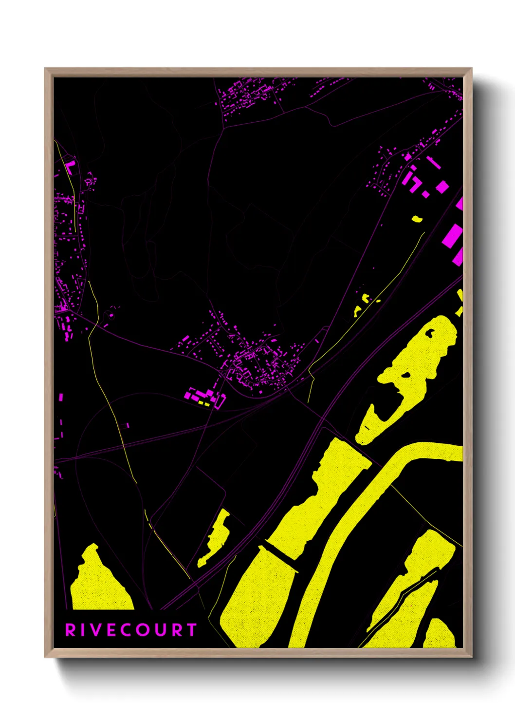 Une affiche de carte sur Rivecourt