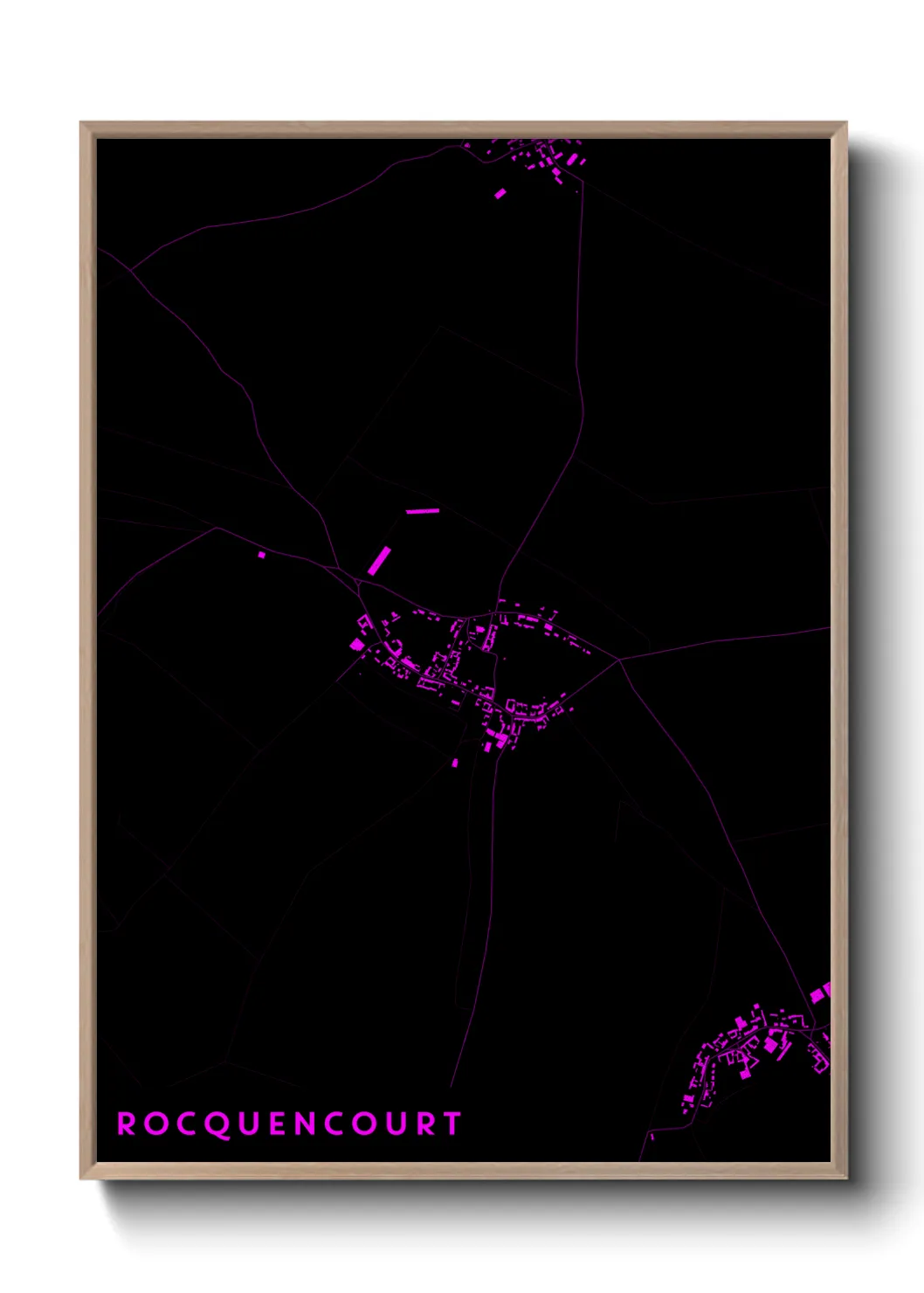 Une affiche de carte sur Rocquencourt