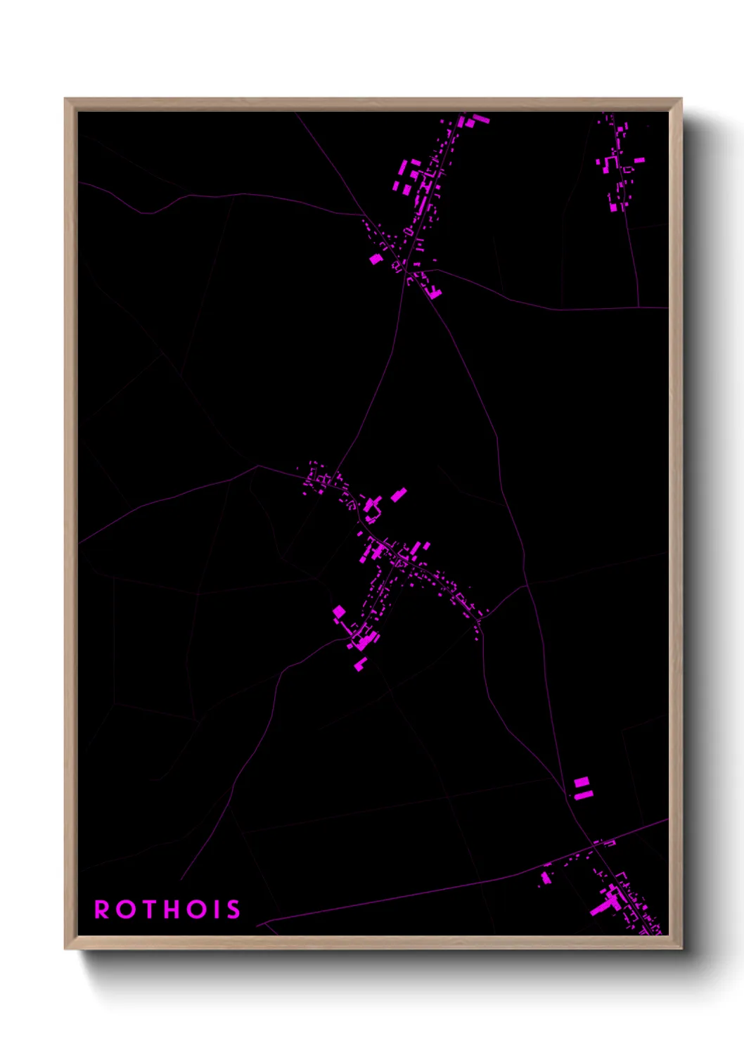 Une affiche de carte sur Rothois