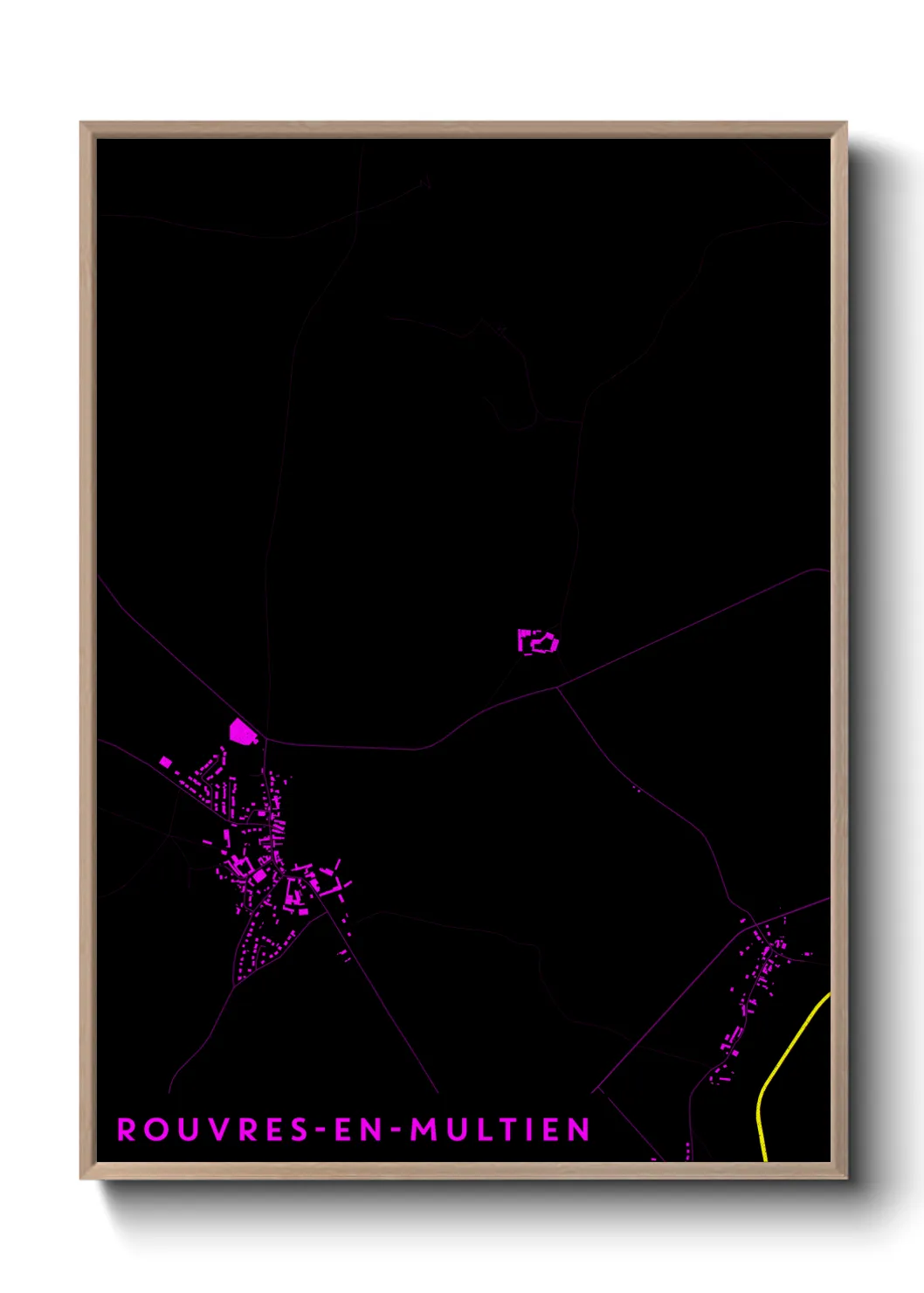 Une affiche de carte sur Rouvres-en-Multien