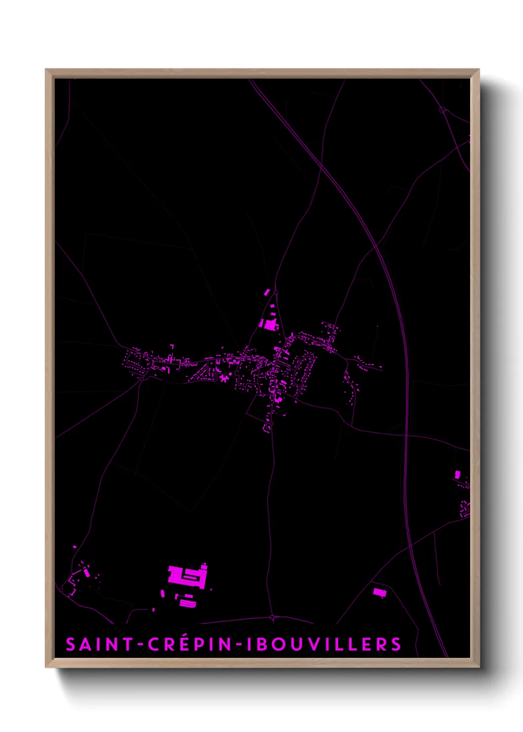 Une affiche de carte sur Saint-Crépin-Ibouvillers