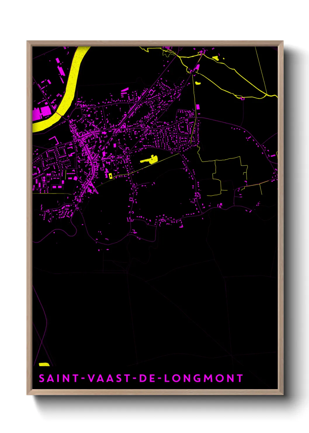 Une affiche de carte sur Saint-Vaast-de-Longmont