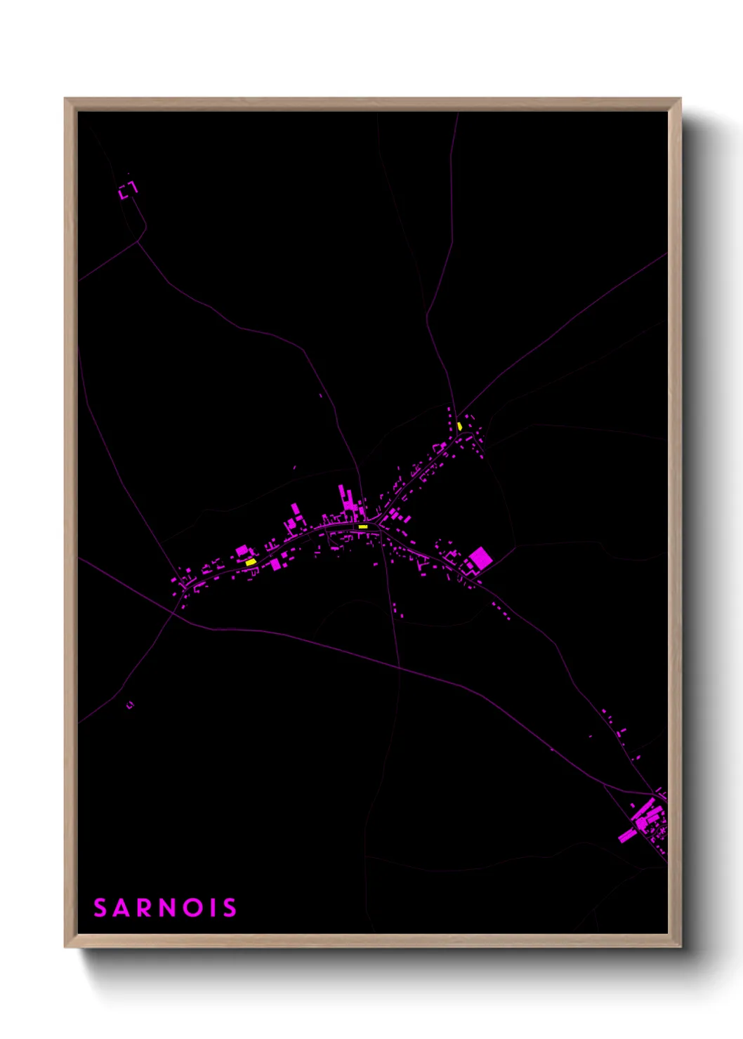 Une affiche de carte sur Sarnois