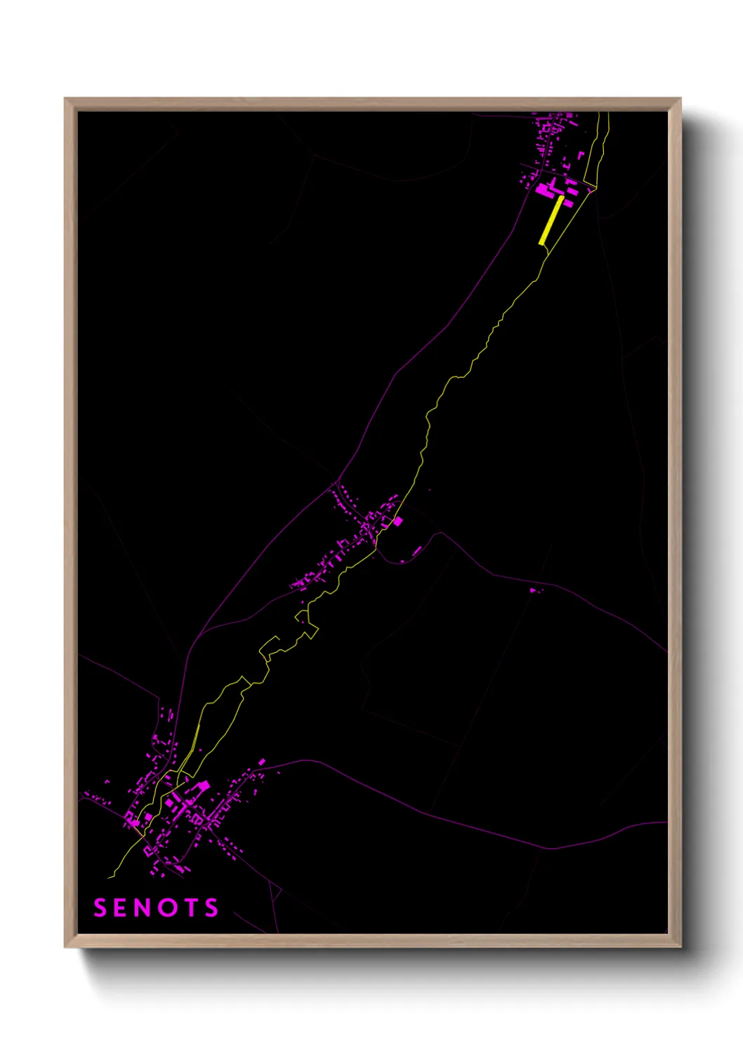 Une affiche de carte sur Senots