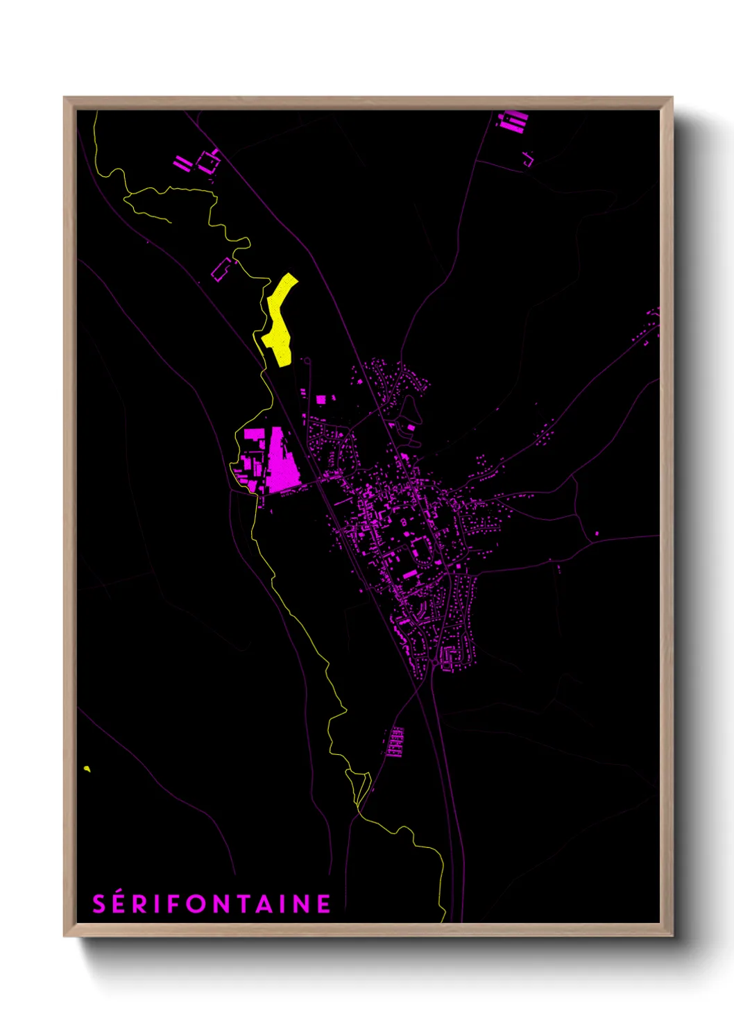 Une affiche de carte sur Sérifontaine