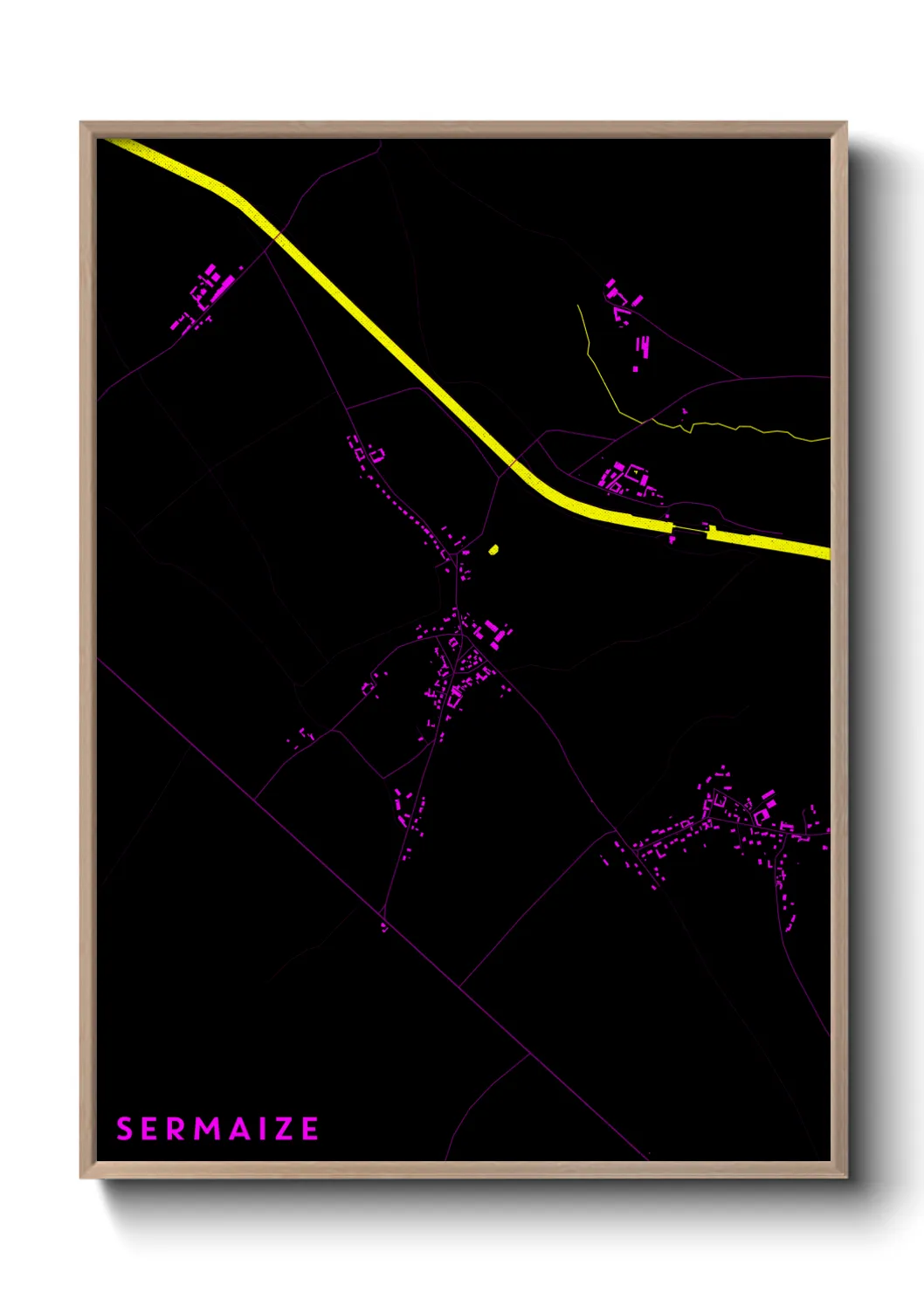 Une affiche de carte sur Sermaize