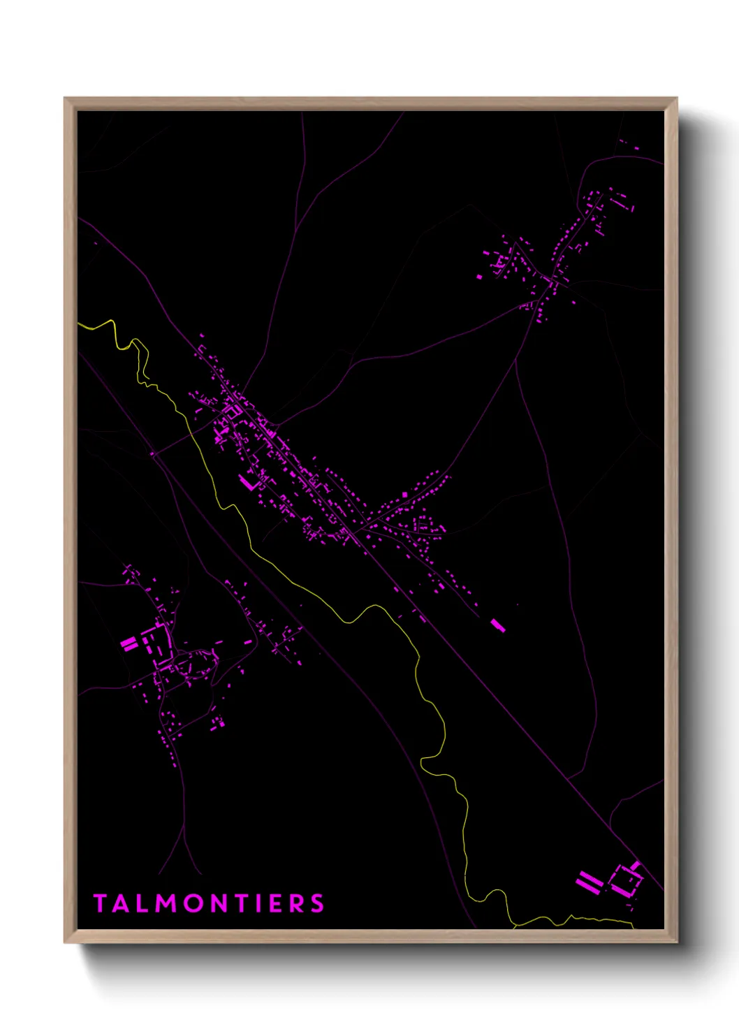 Une affiche de carte sur Talmontiers