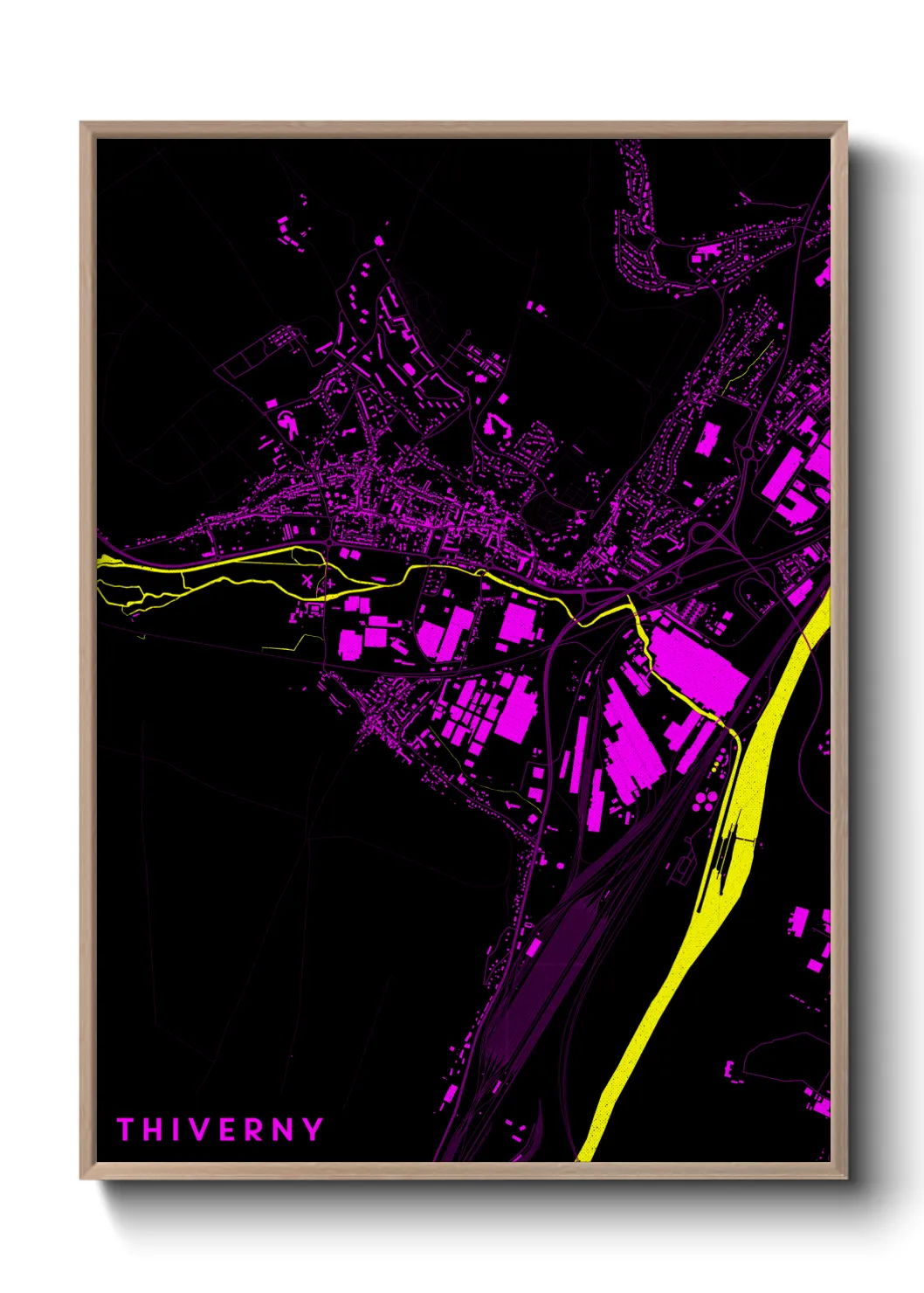 Une affiche de carte sur Thiverny