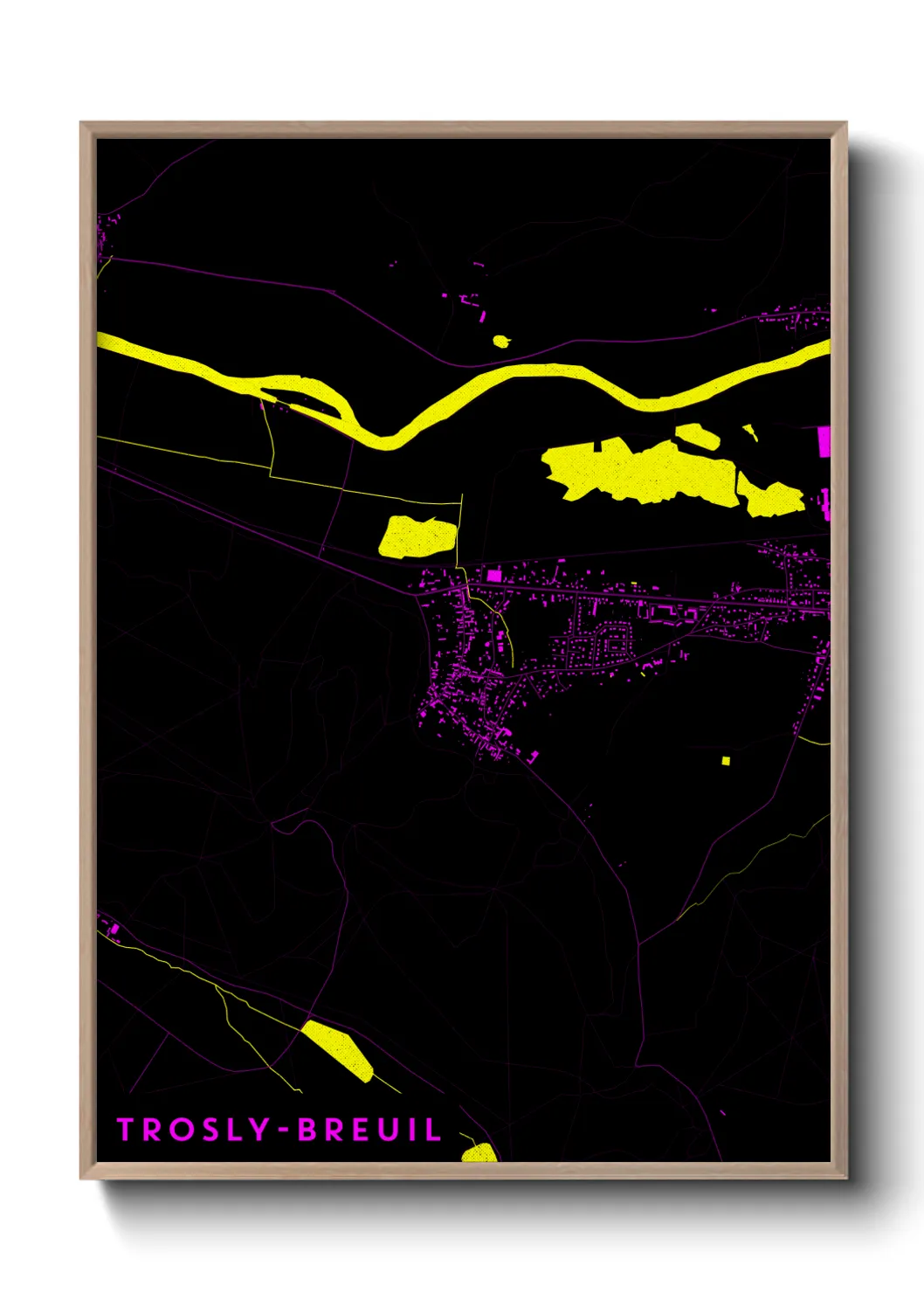 Une affiche de carte sur Trosly-Breuil