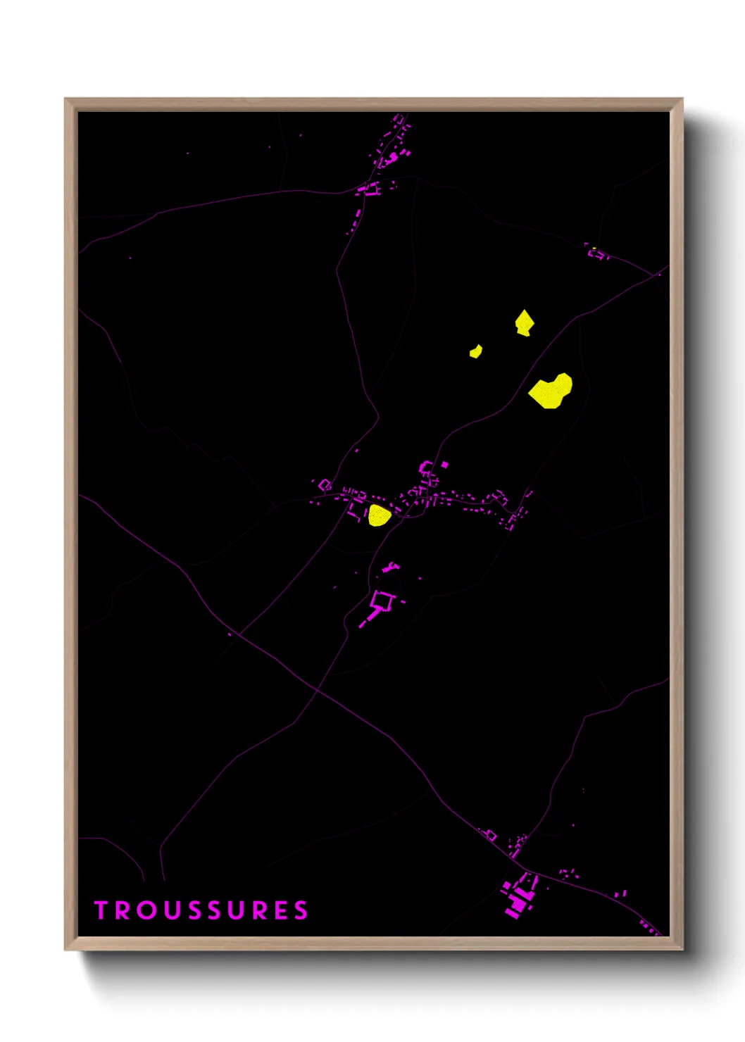 Une affiche de carte sur Troussures
