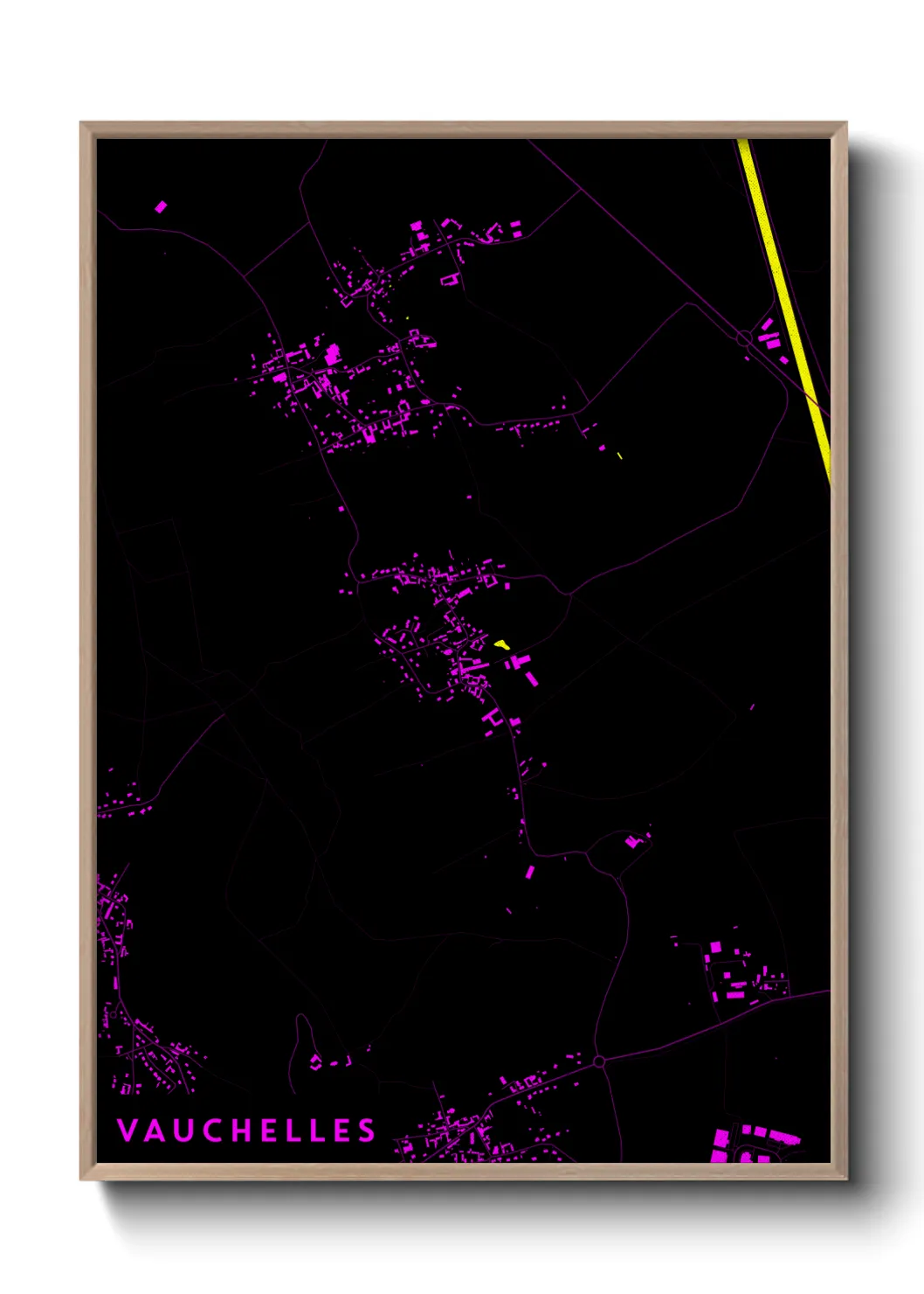 Une affiche de carte sur Vauchelles