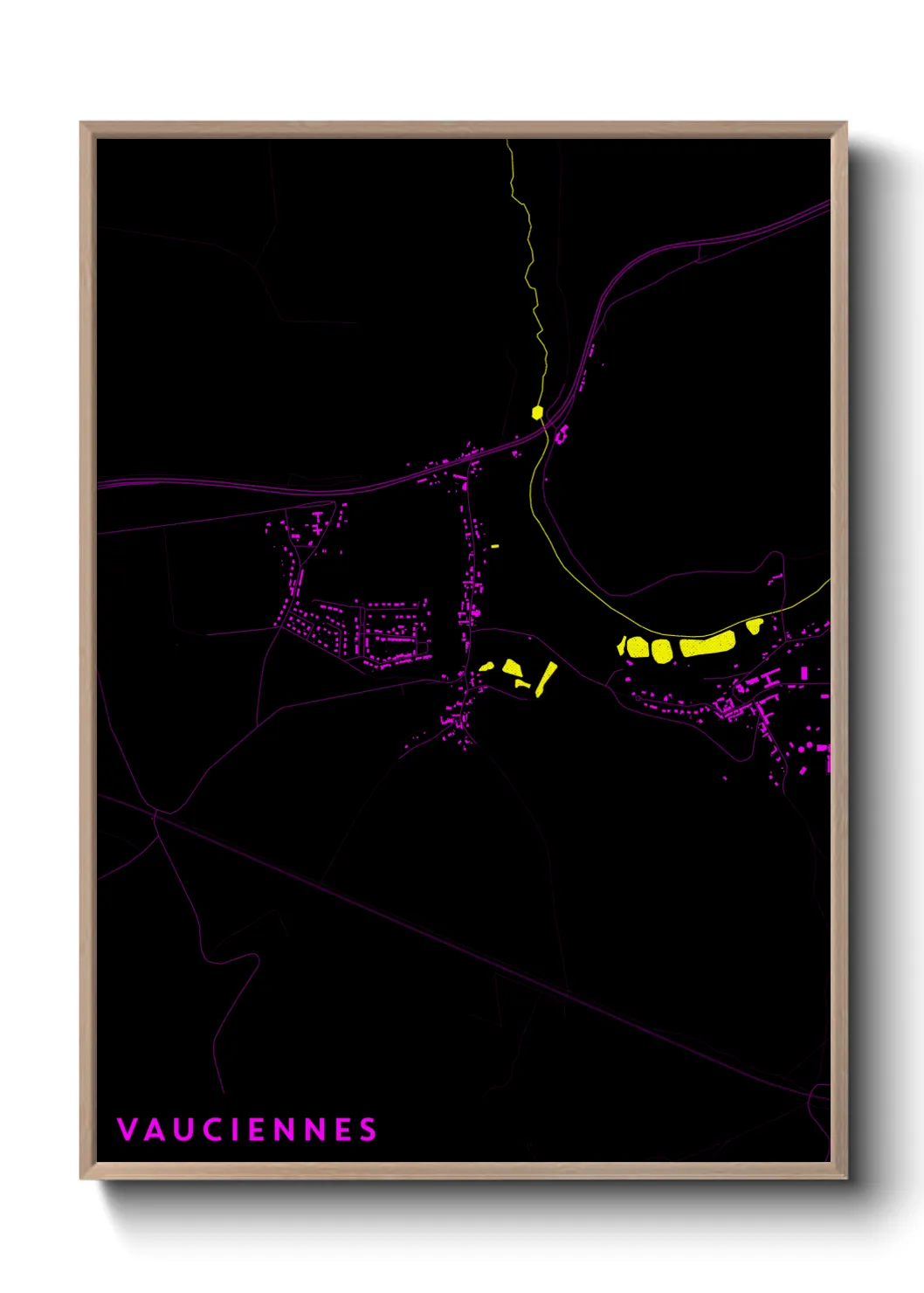 Une affiche de carte sur Vauciennes