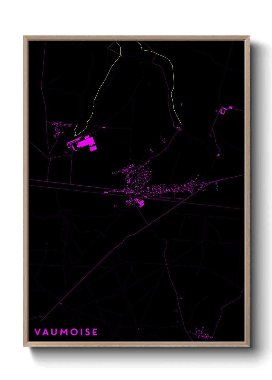 Une affiche de carte sur Vaumoise