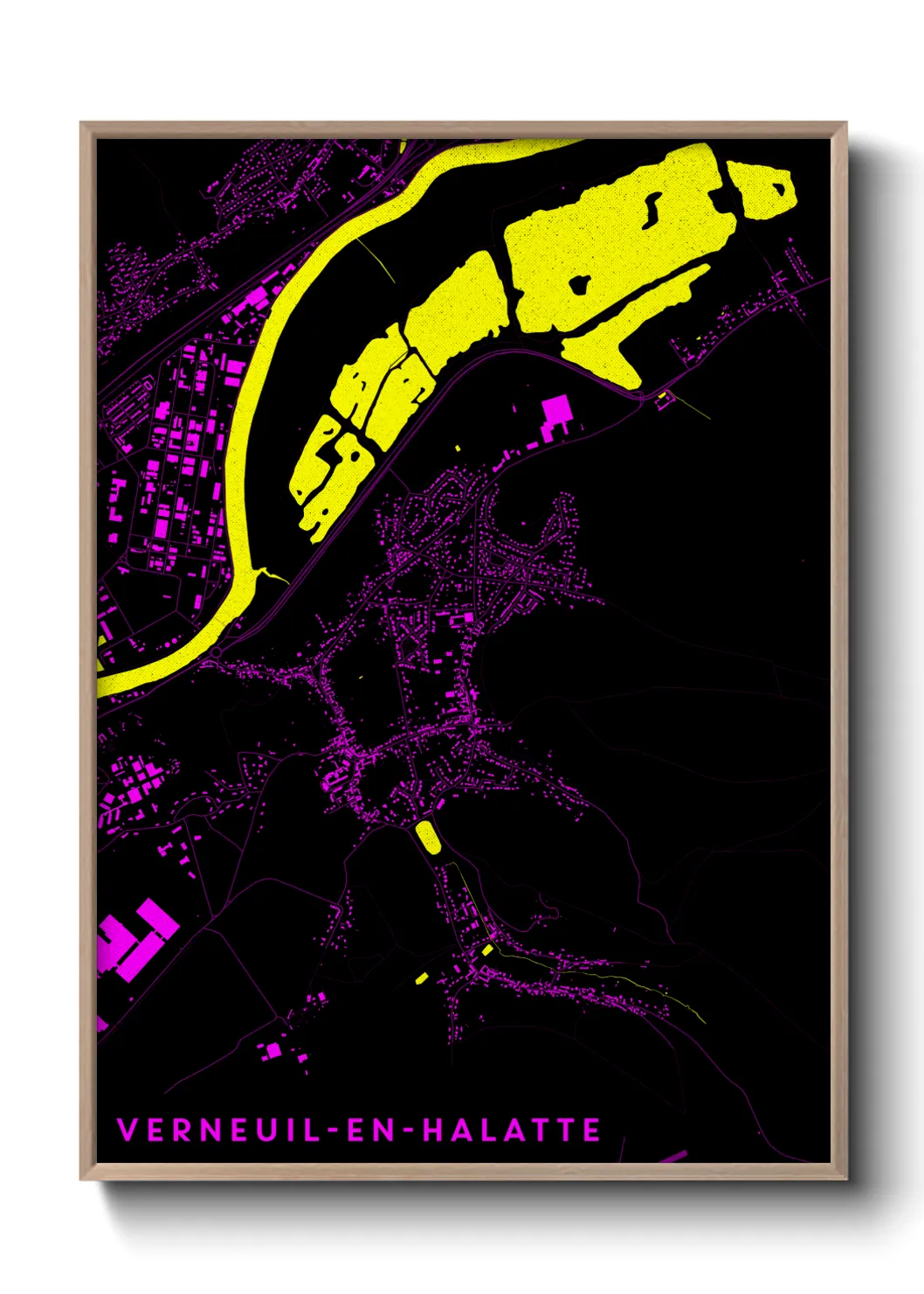 Une affiche de carte sur Verneuil-en-Halatte