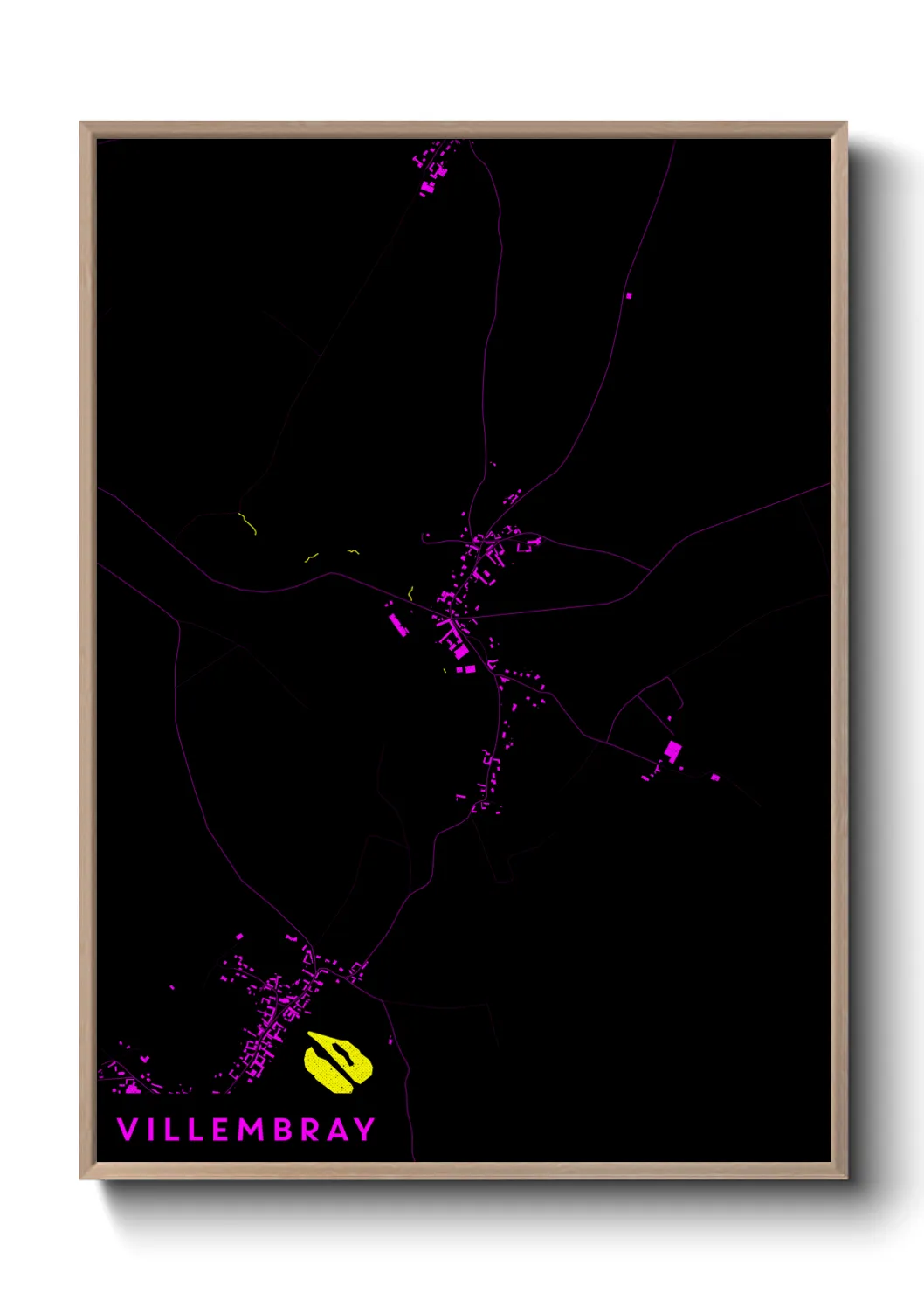 Une affiche de carte sur Villembray