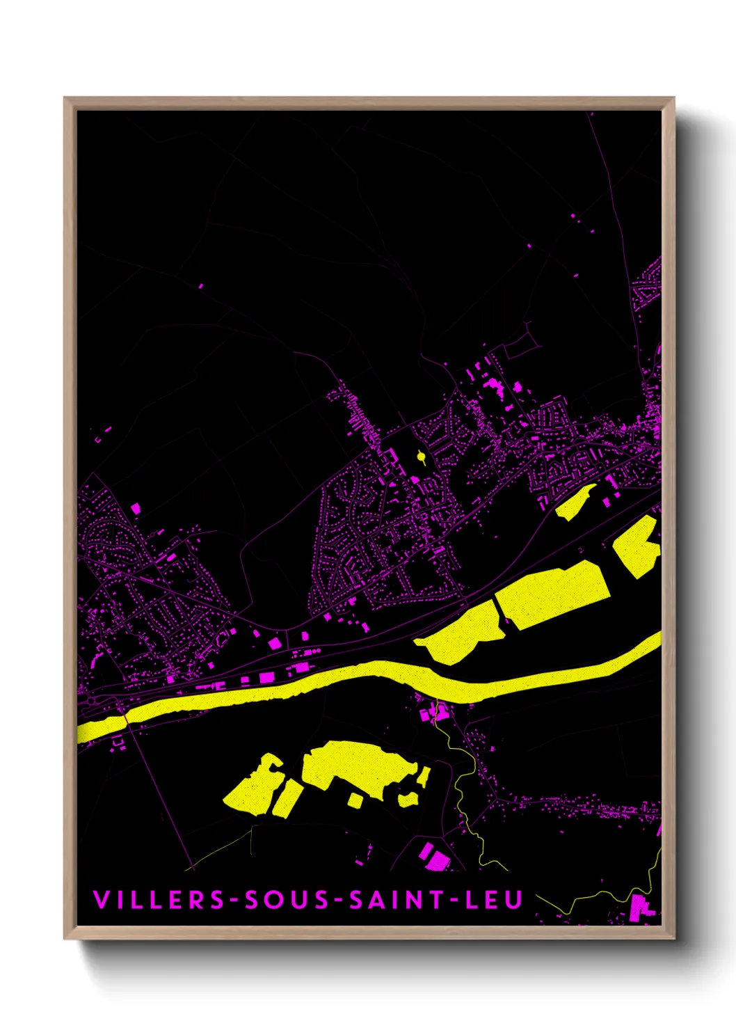 Une affiche de carte sur Villers-sous-Saint-Leu