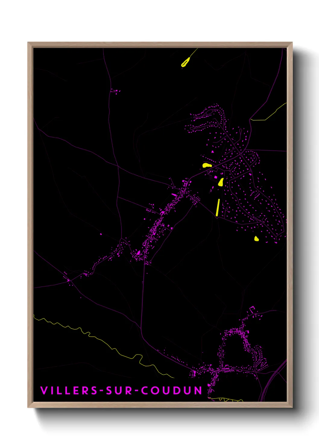 Une affiche de carte sur Villers-sur-Coudun