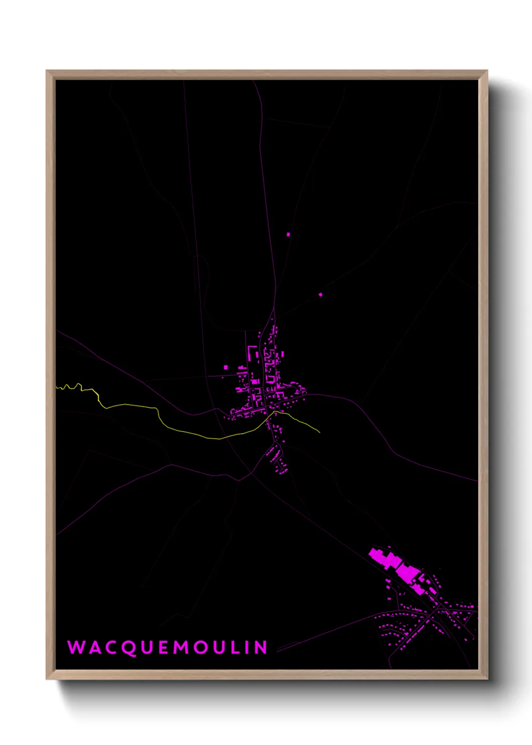Une affiche de carte sur Wacquemoulin