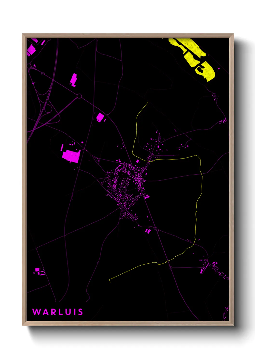 Une affiche de carte sur Warluis