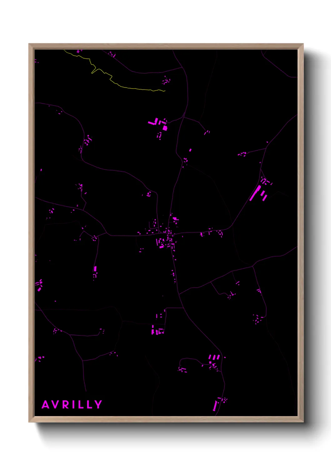 Une affiche de carte sur Avrilly