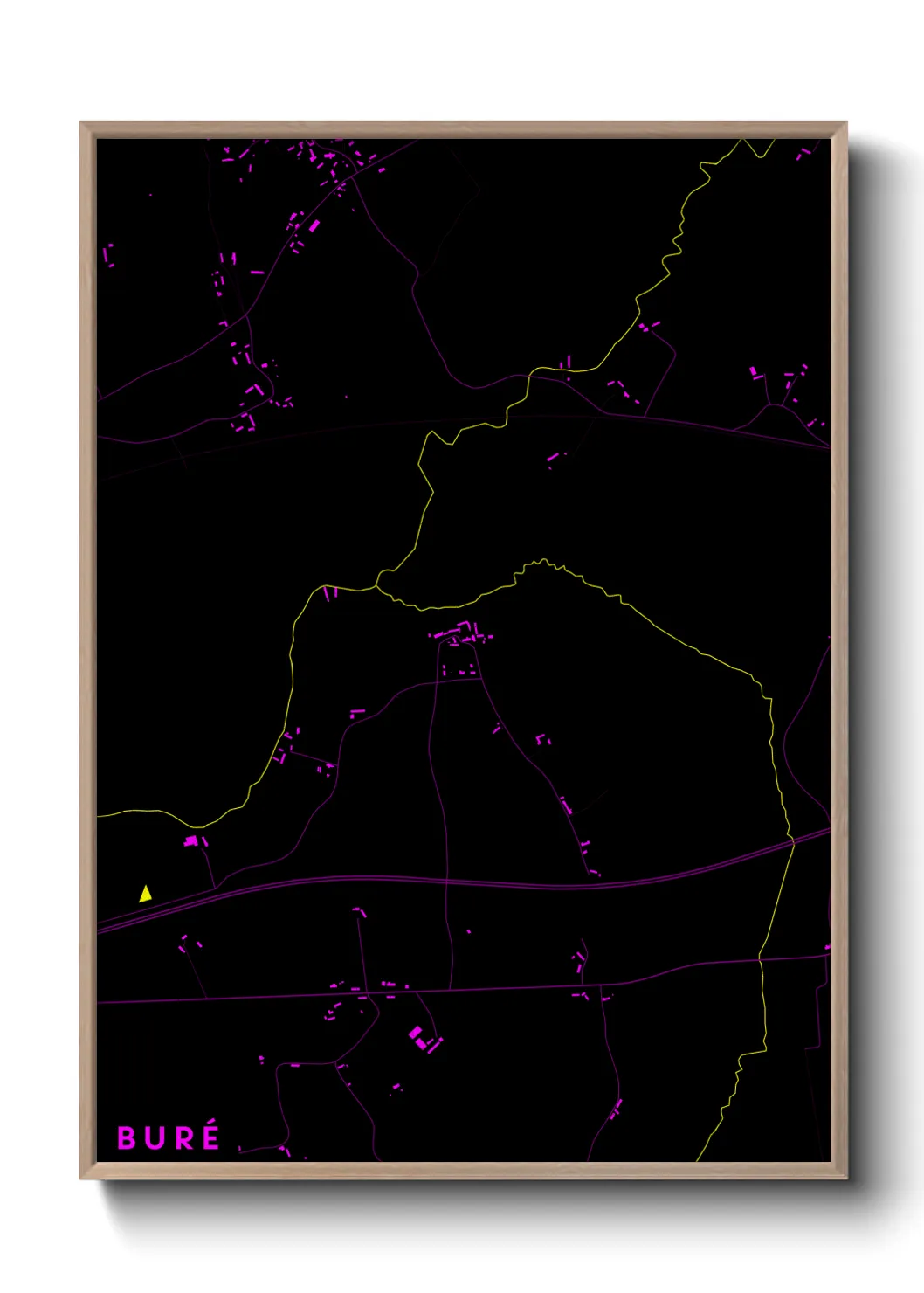 Une affiche de carte sur Buré
