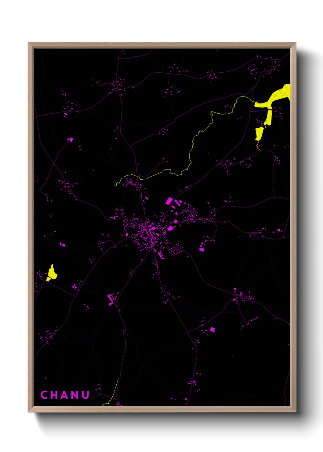 Une affiche de carte sur Chanu