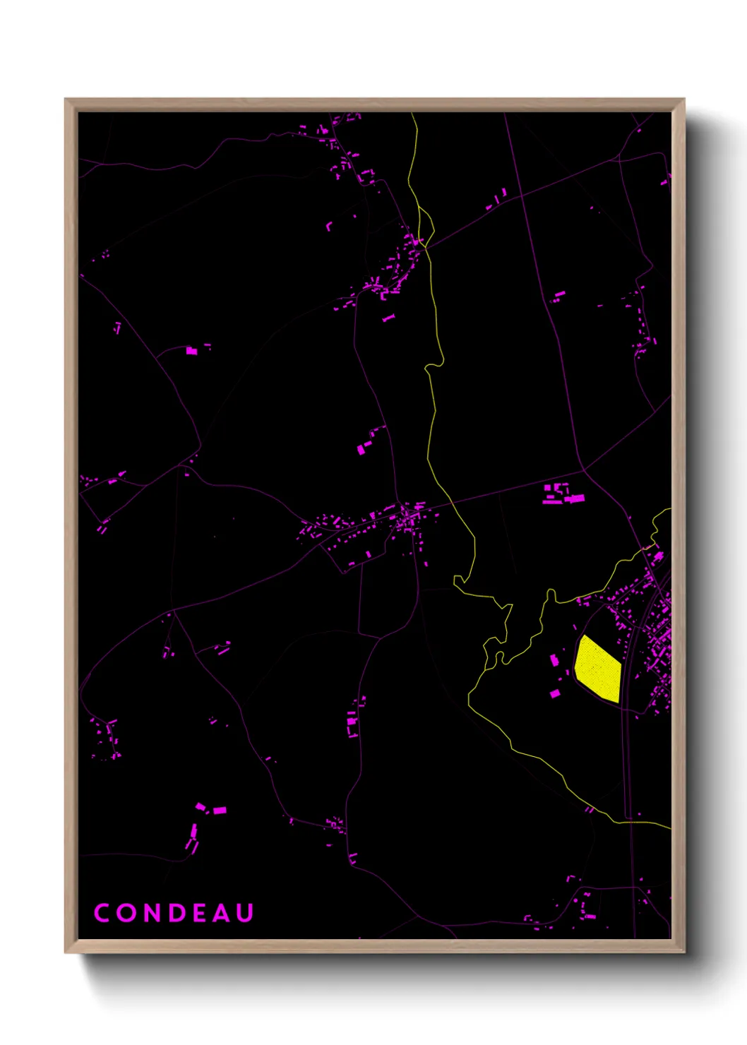 Une affiche de carte sur Condeau