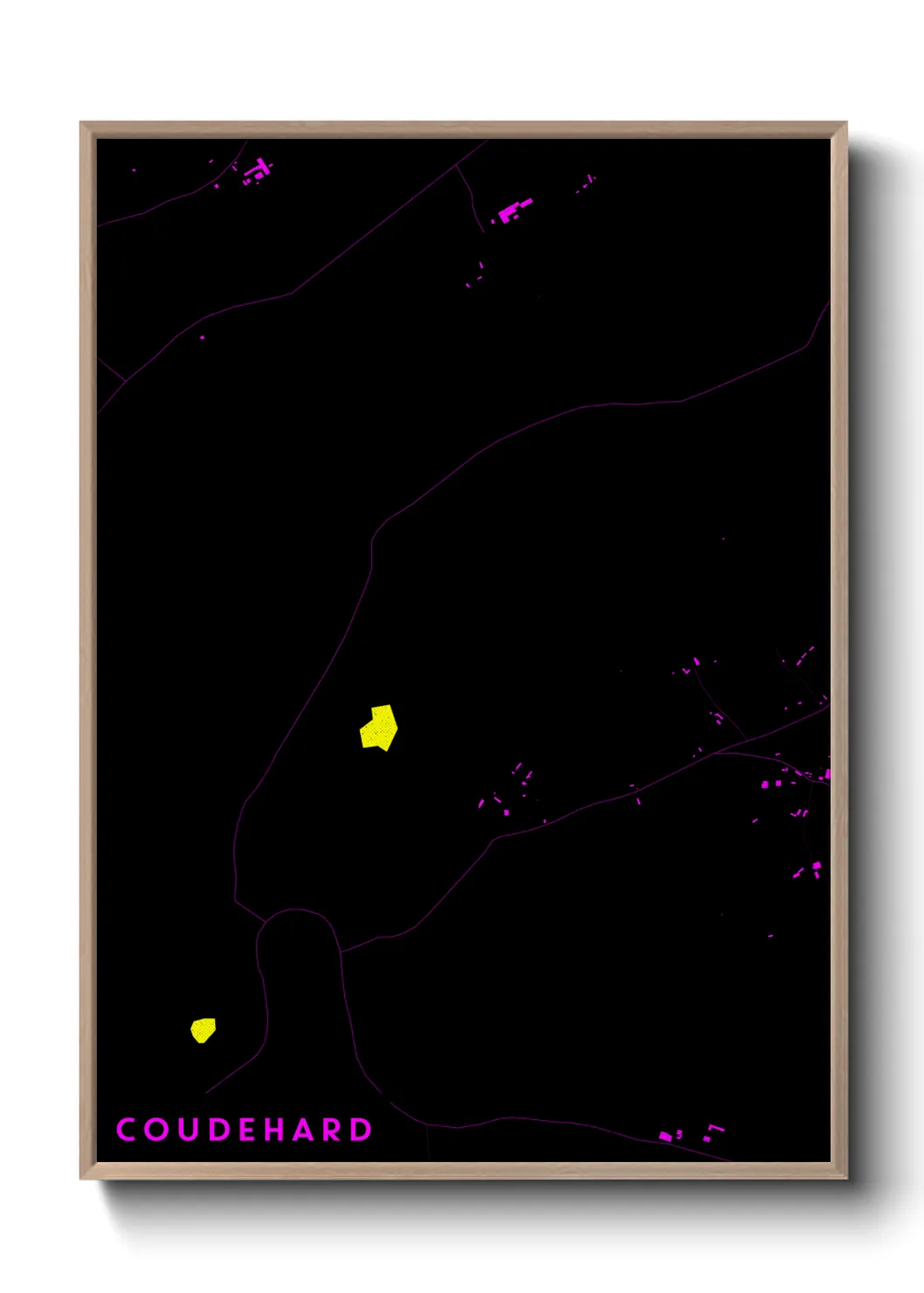 Une affiche de carte sur Coudehard