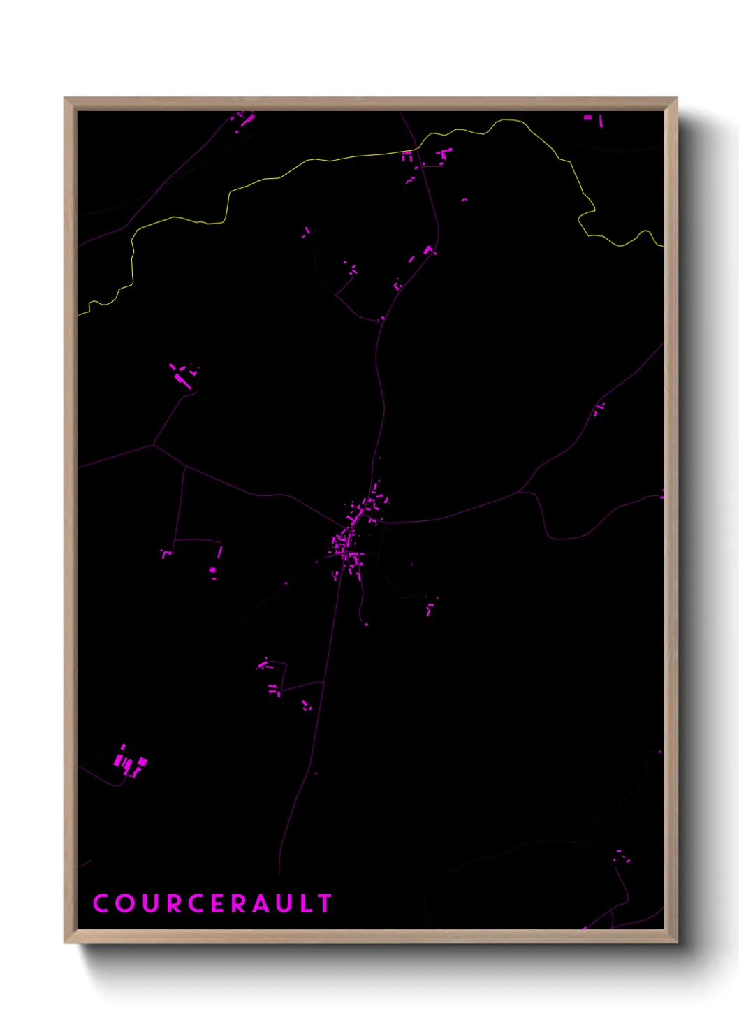 Une affiche de carte sur Courcerault