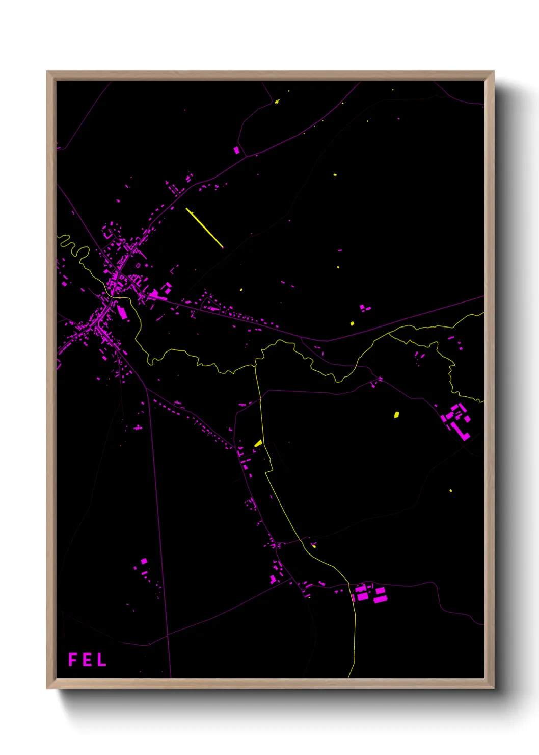 Une affiche de carte sur Fel