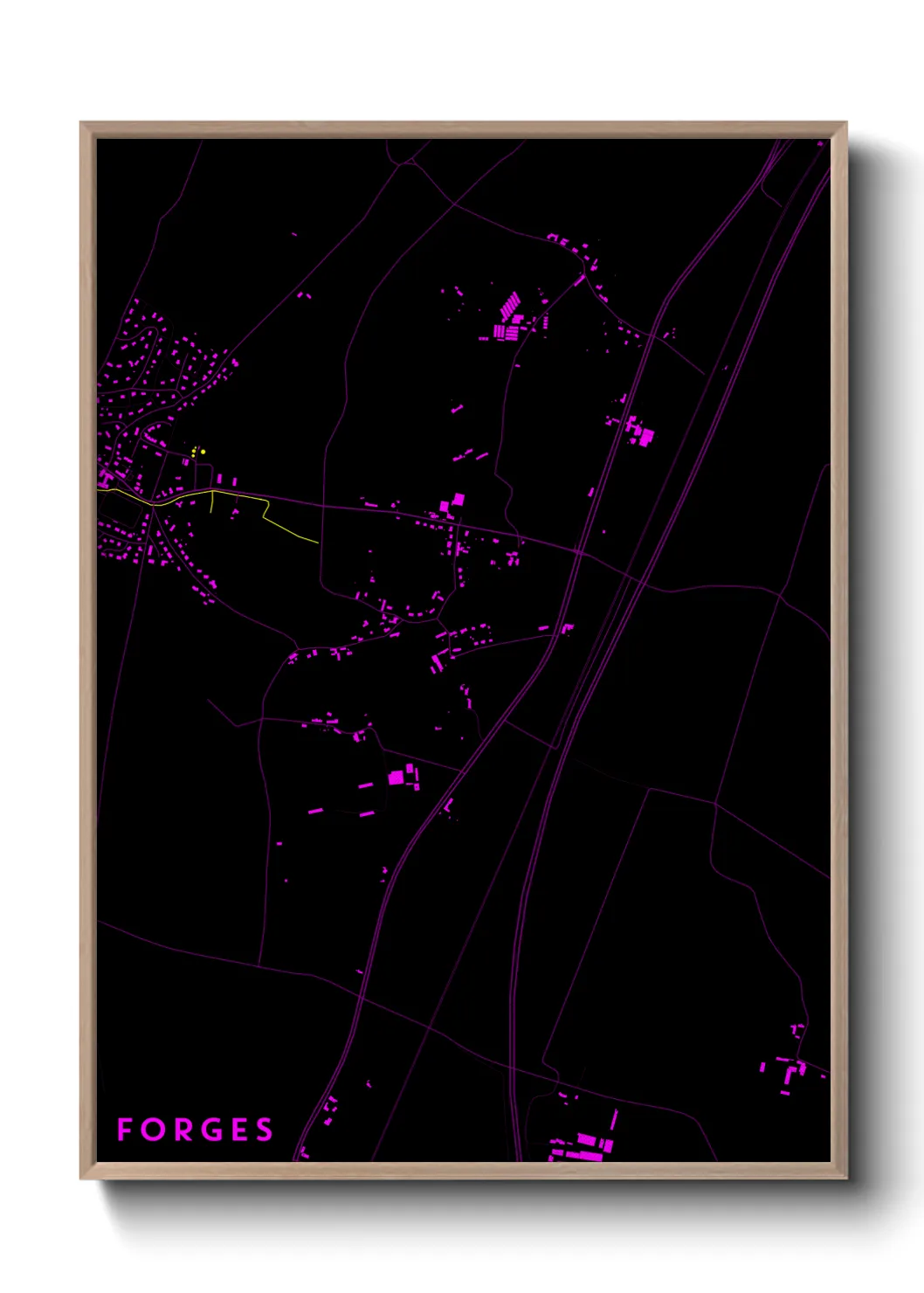 Une affiche de carte sur Forges