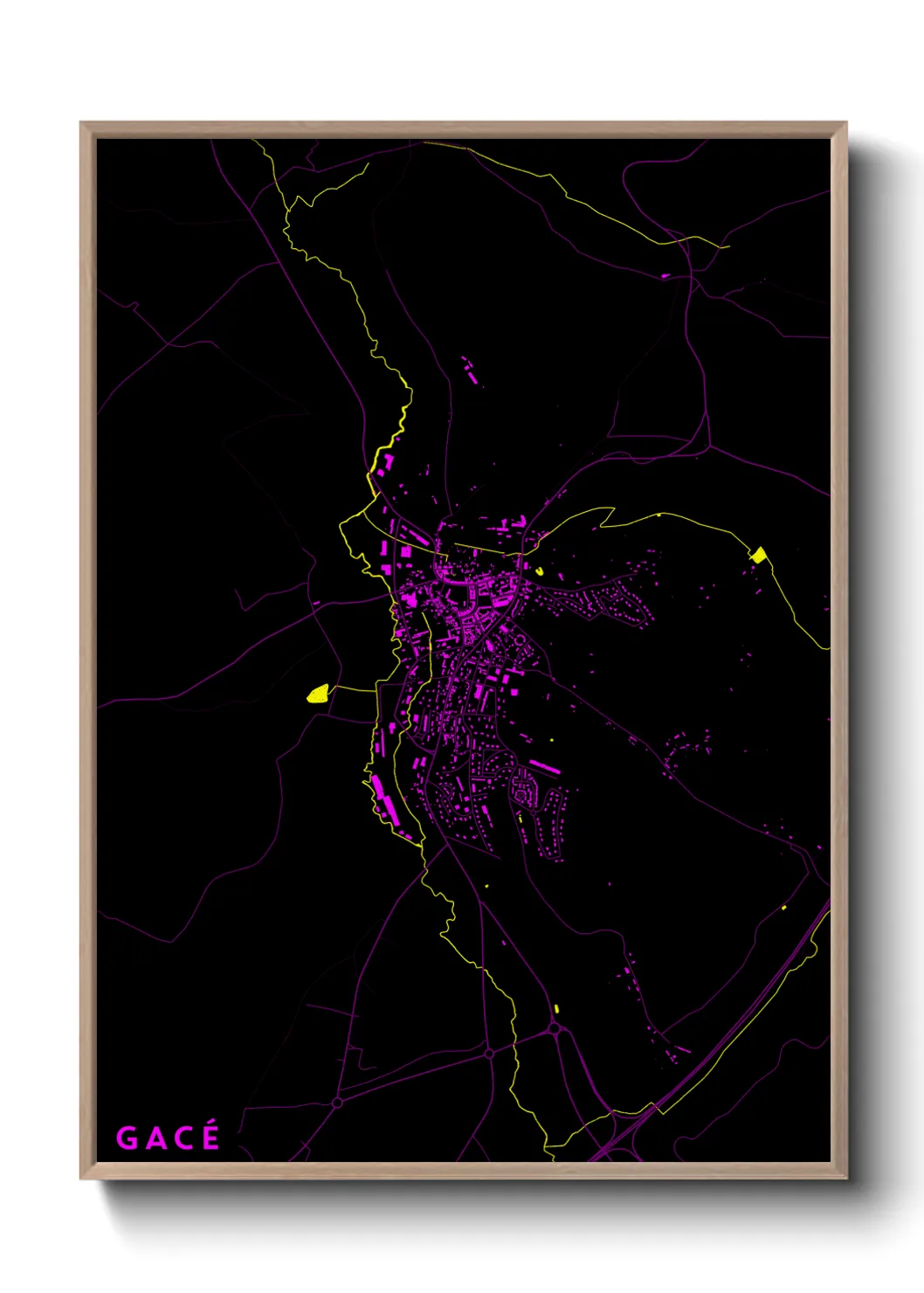 Une affiche de carte sur Gacé