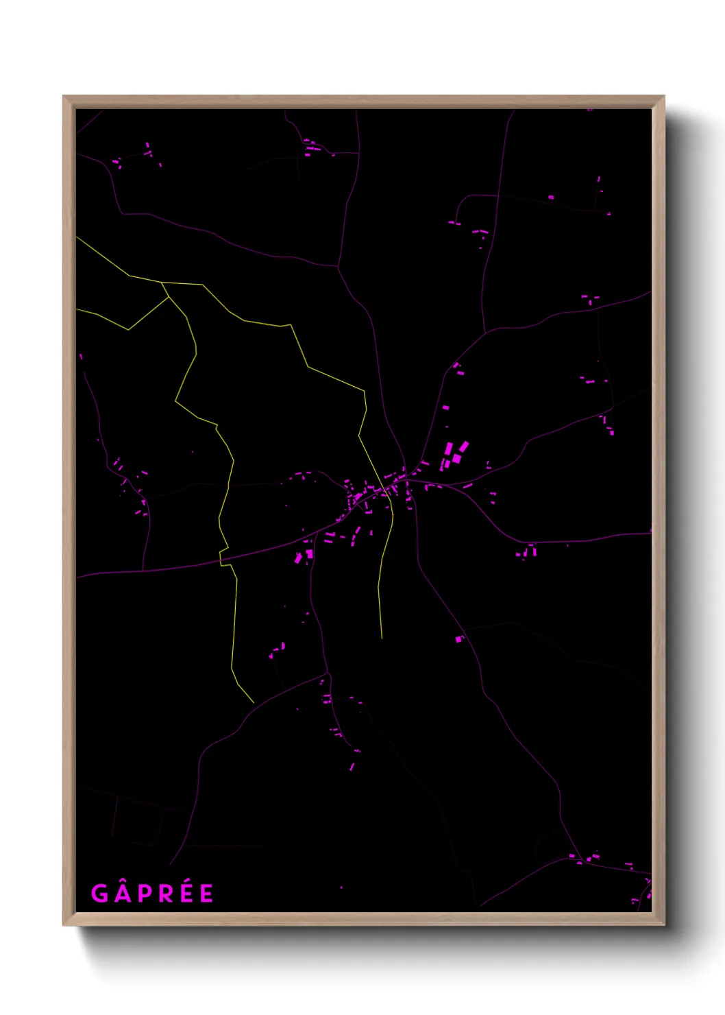 Une affiche de carte sur Gâprée