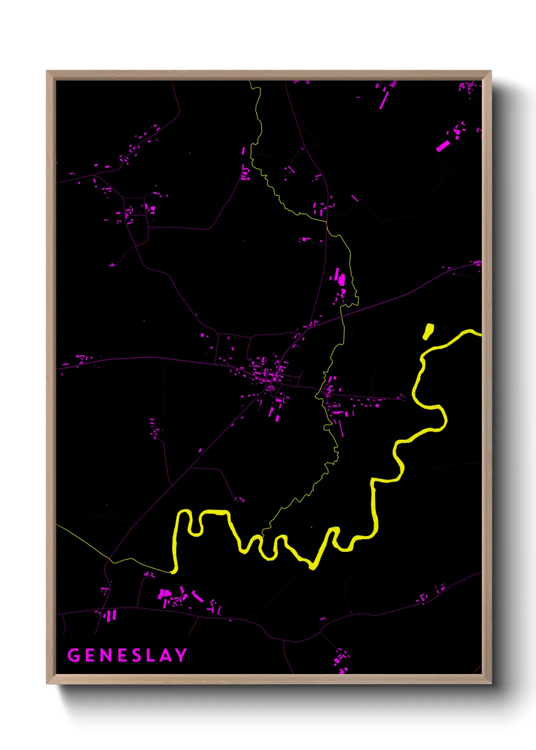 Une affiche de carte sur Geneslay