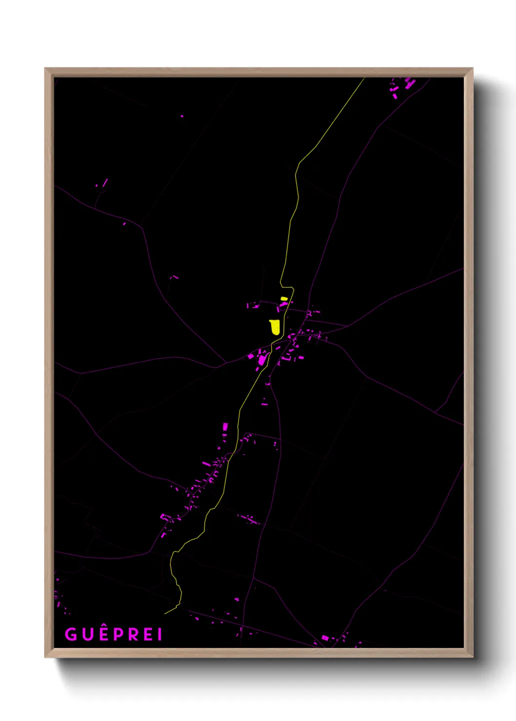 Une affiche de carte sur Guêprei