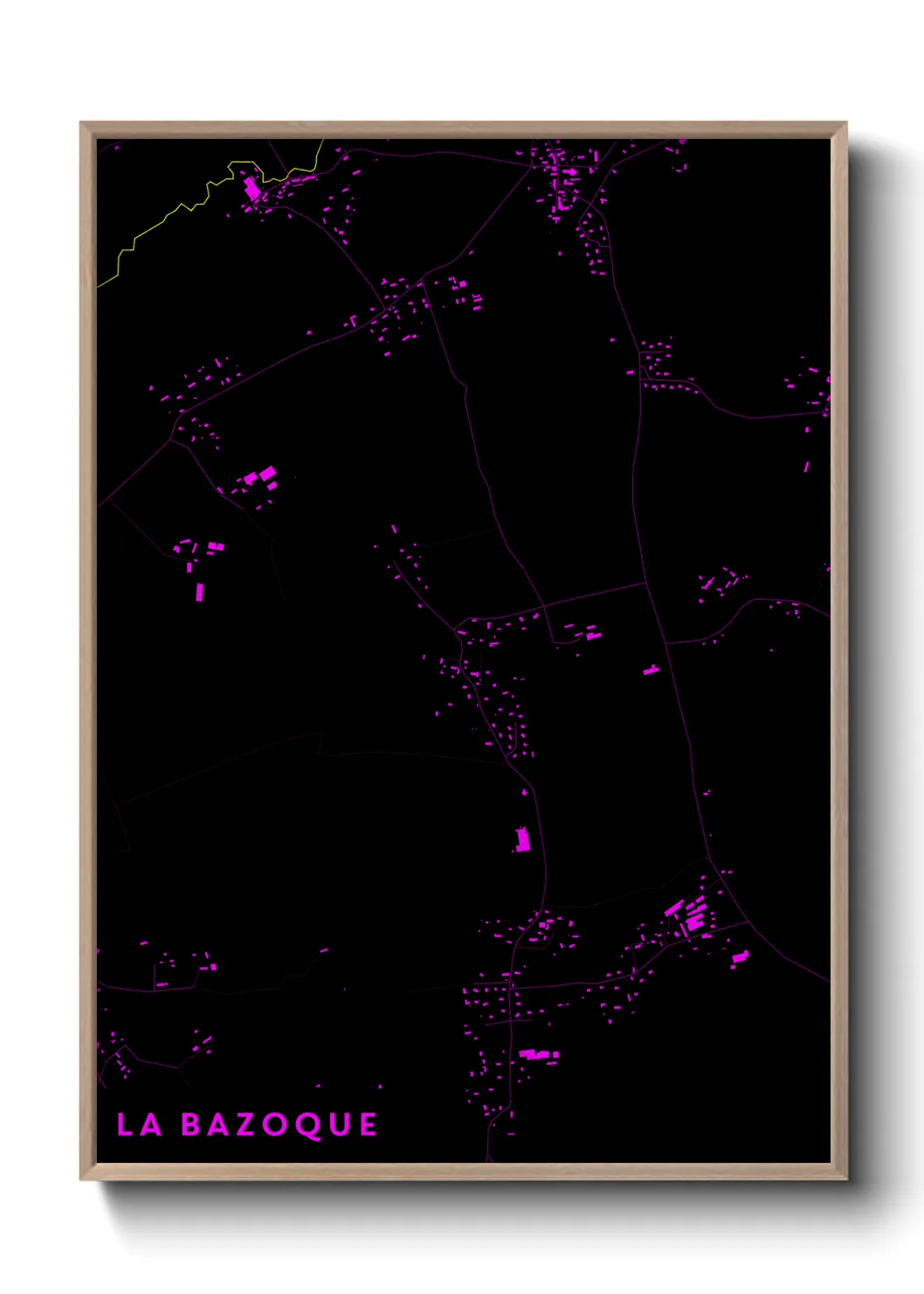 Une affiche de carte sur La Bazoque