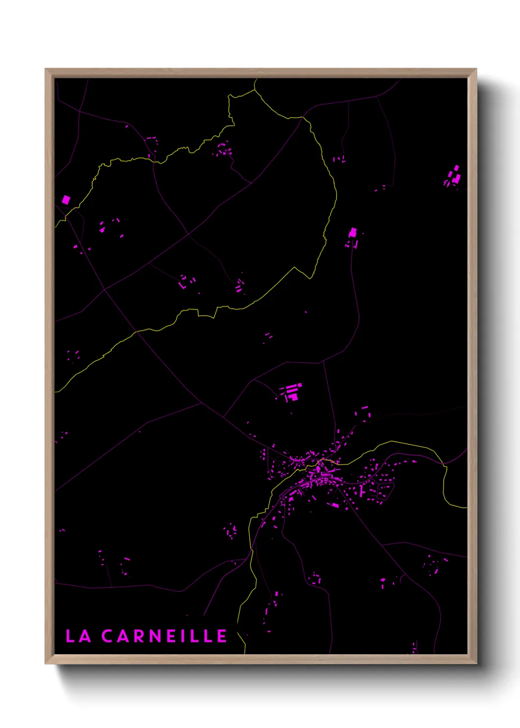 Une affiche de carte sur La Carneille