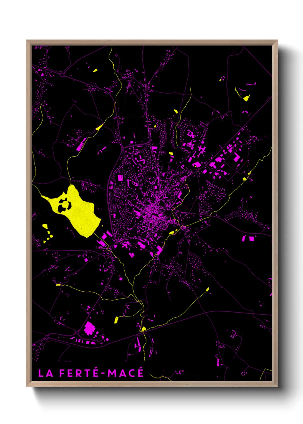 Une affiche de carte sur La Ferté-Macé