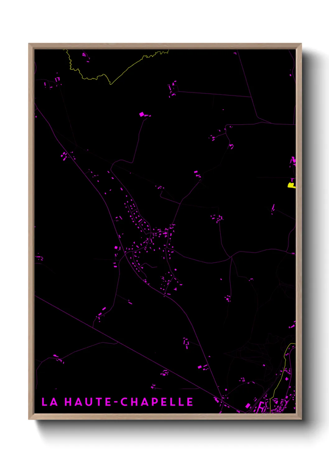 Une affiche de carte sur La Haute-Chapelle