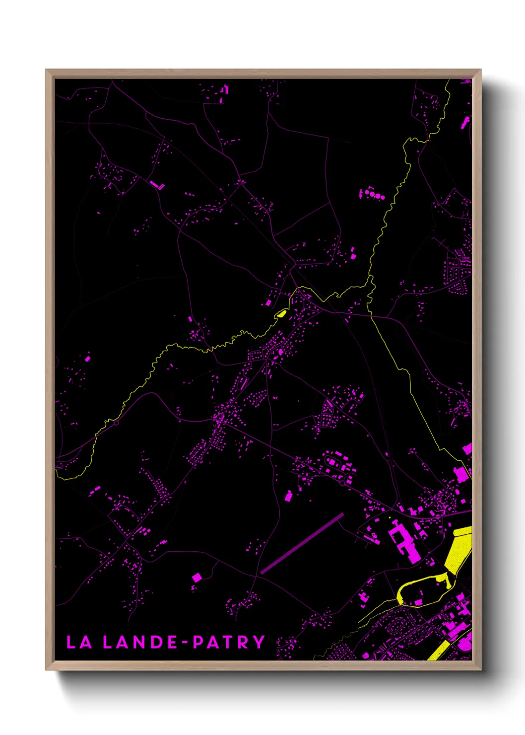 Une affiche de carte sur La Lande-Patry