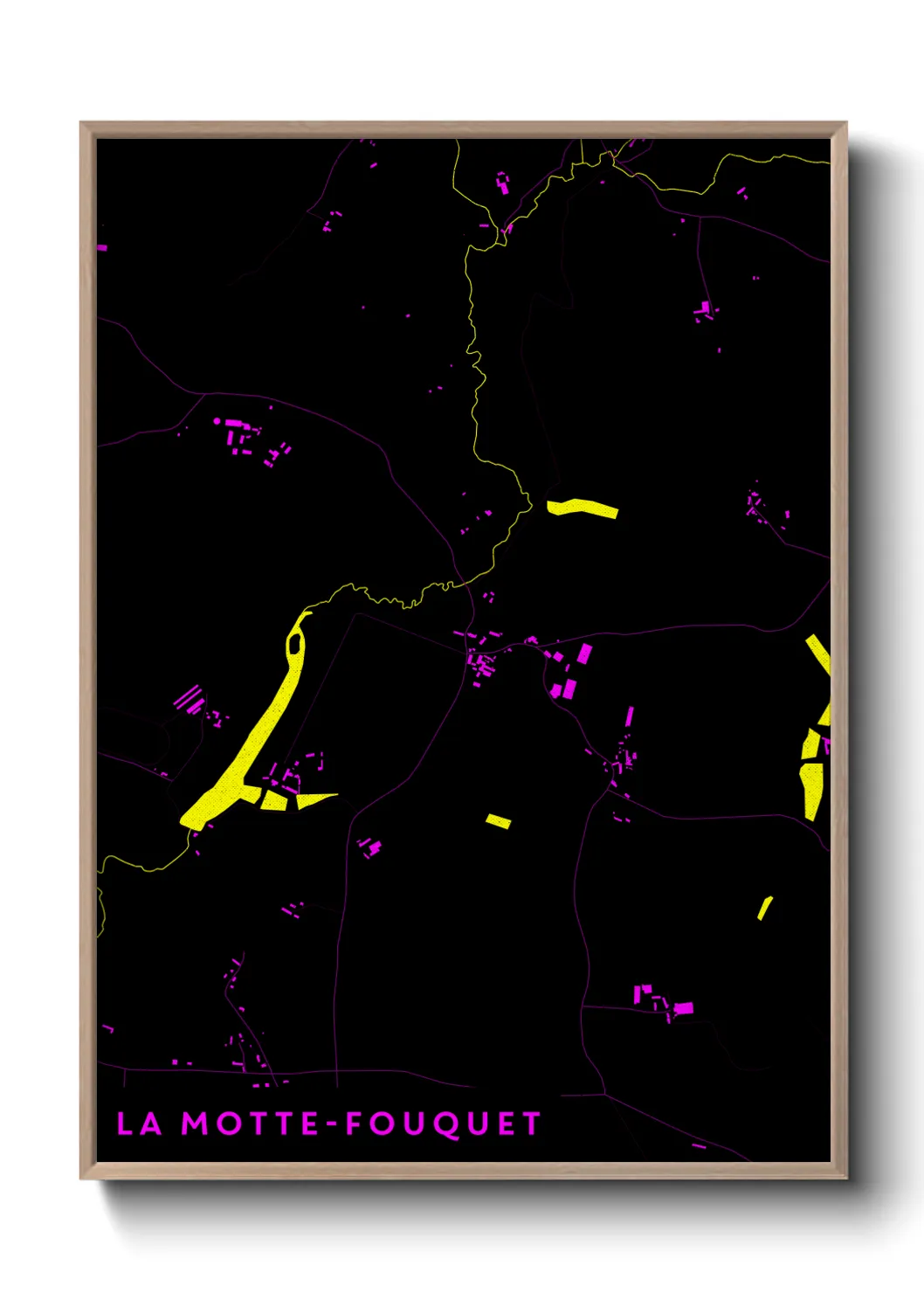 Une affiche de carte sur La Motte-Fouquet