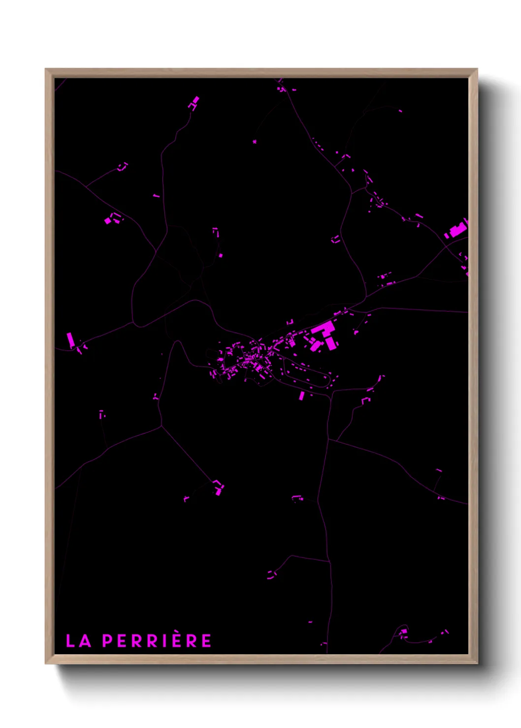 Une affiche de carte sur La Perrière